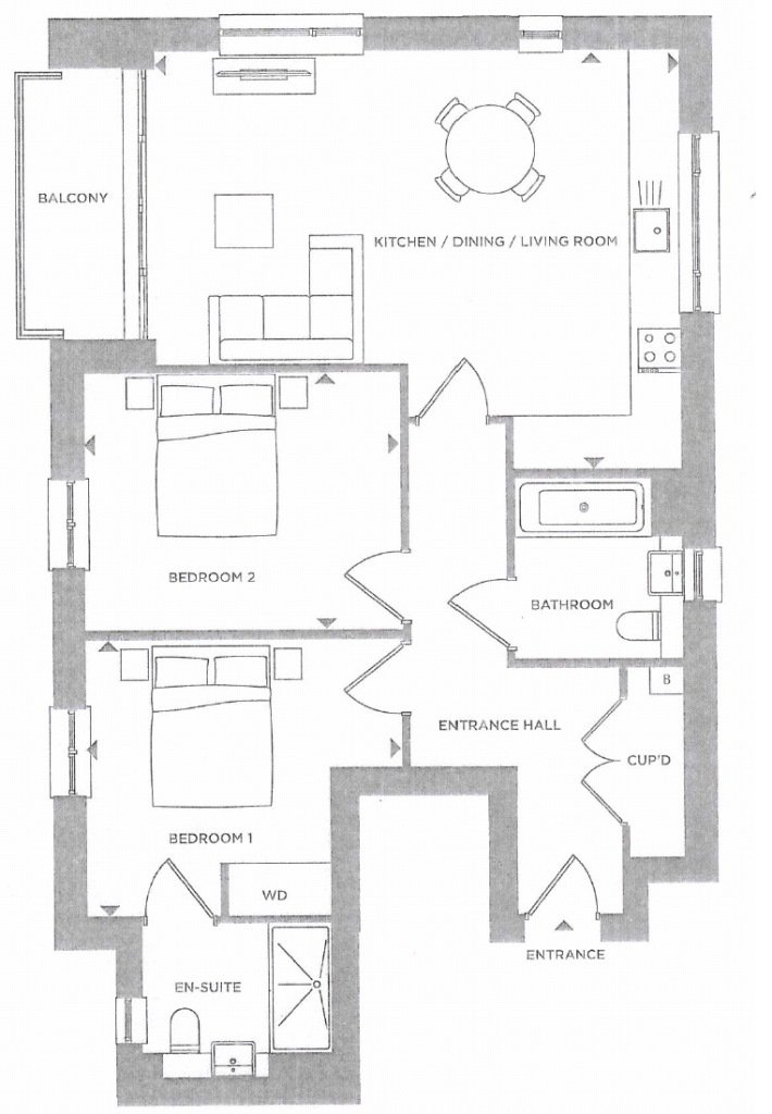 2 Bedrooms Flat to rent in Ninewells, Knightly Avenue, Cambridge CB2