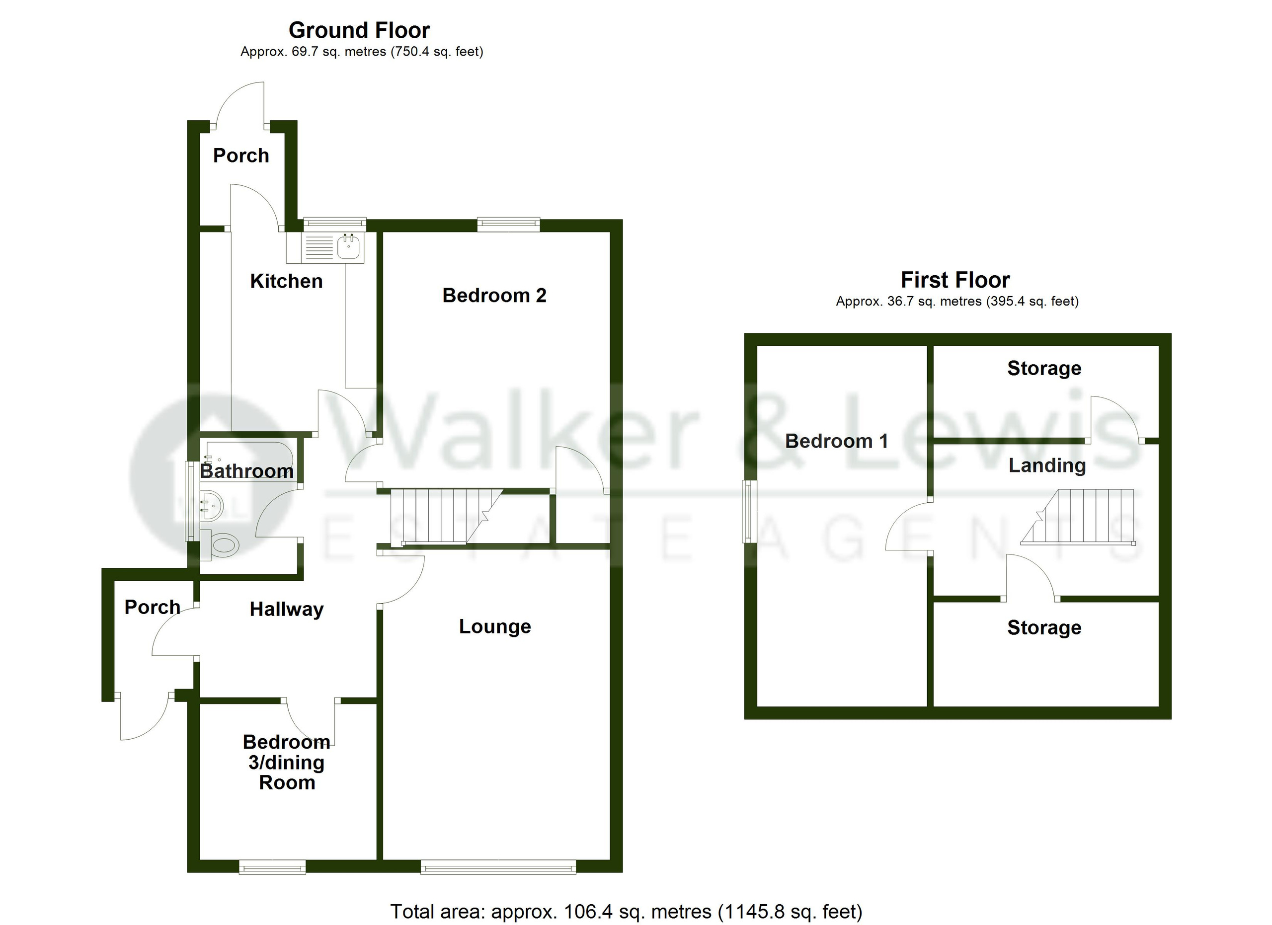 1 Exeter Close, Merthyr Tydfil floorplan