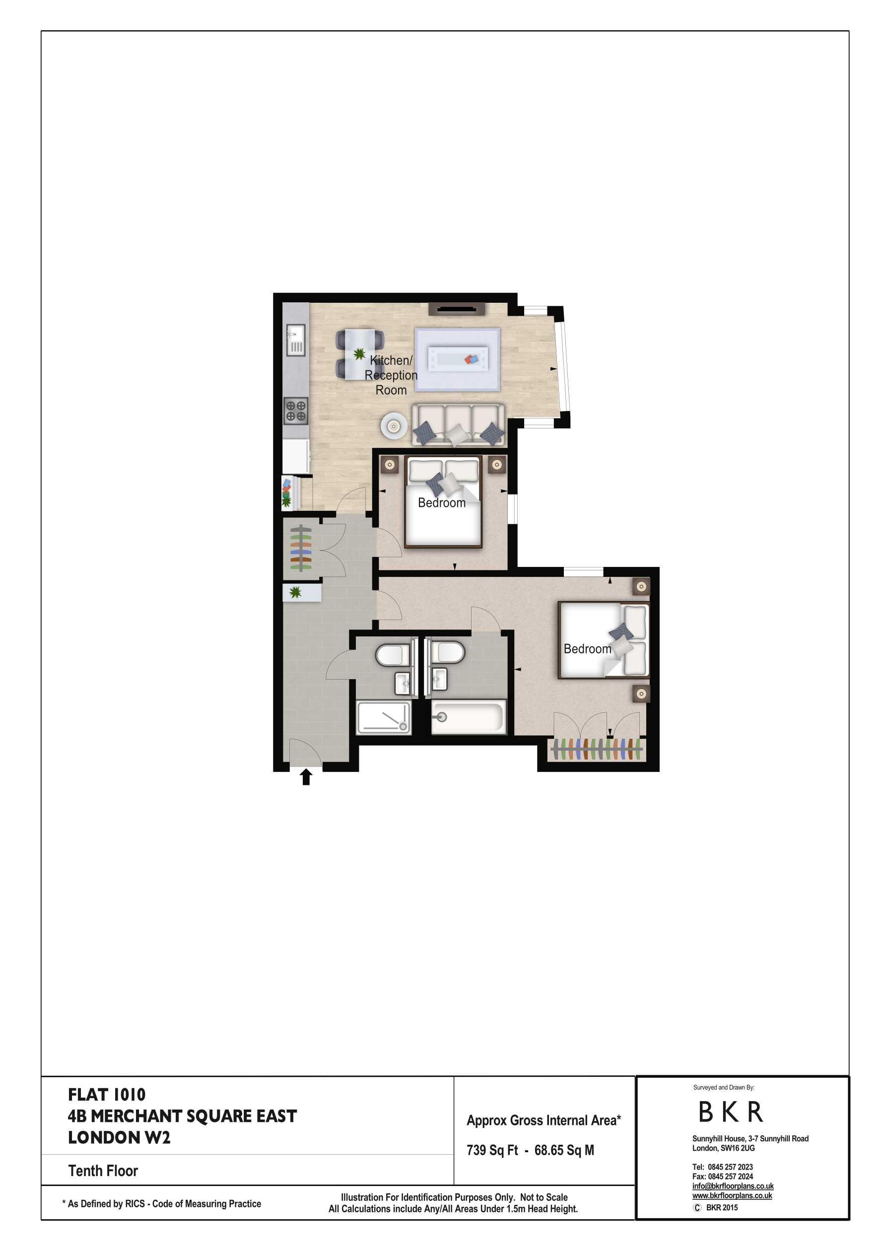 2 Bedrooms Flat to rent in Merchant Square East, Harbet Road, Paddington W2