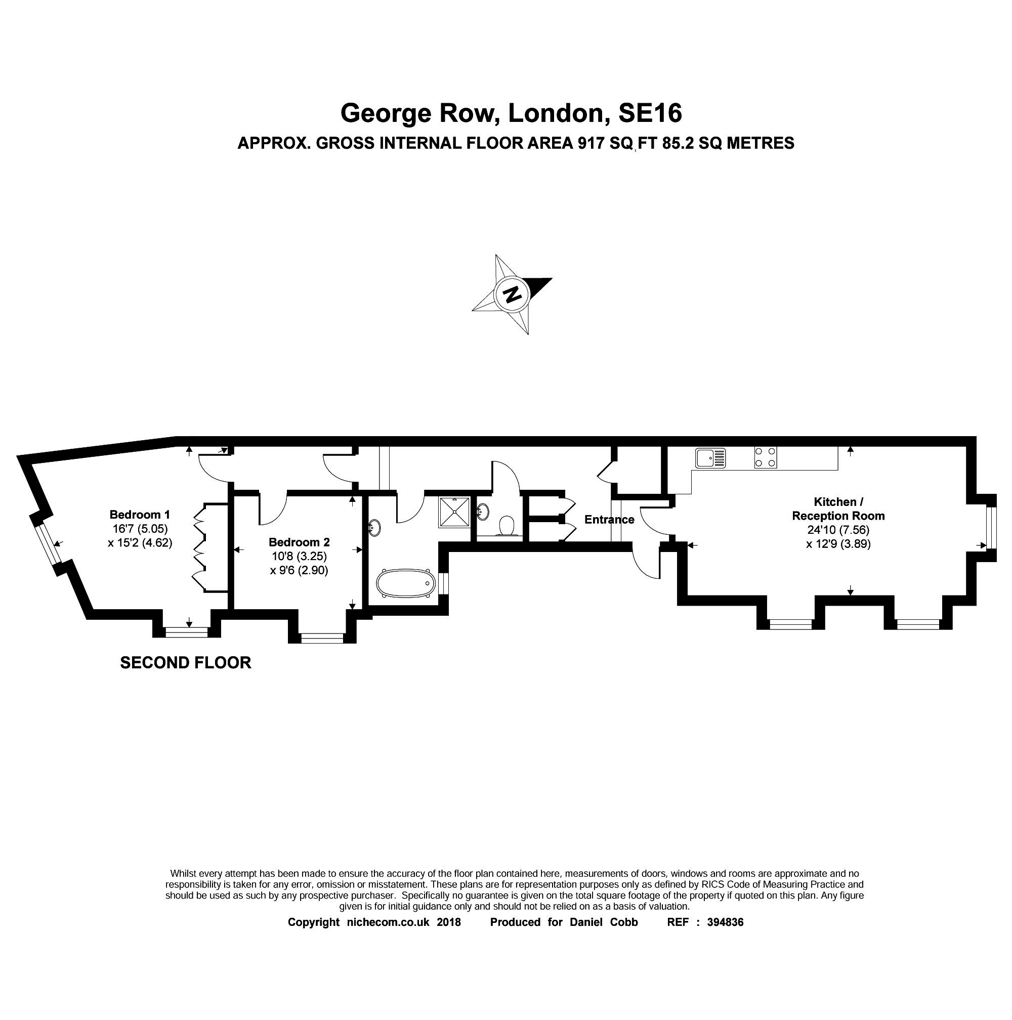 2 Bedrooms Flat for sale in George Row, London SE16