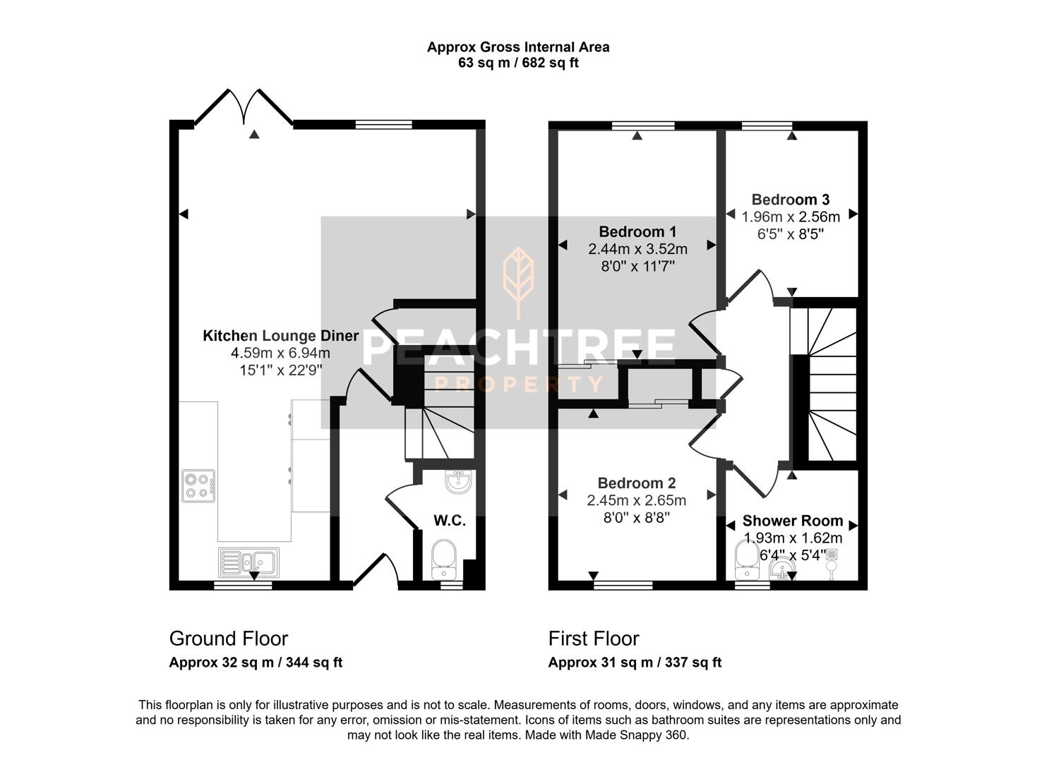49, Kirklands, Renfrew floorplan