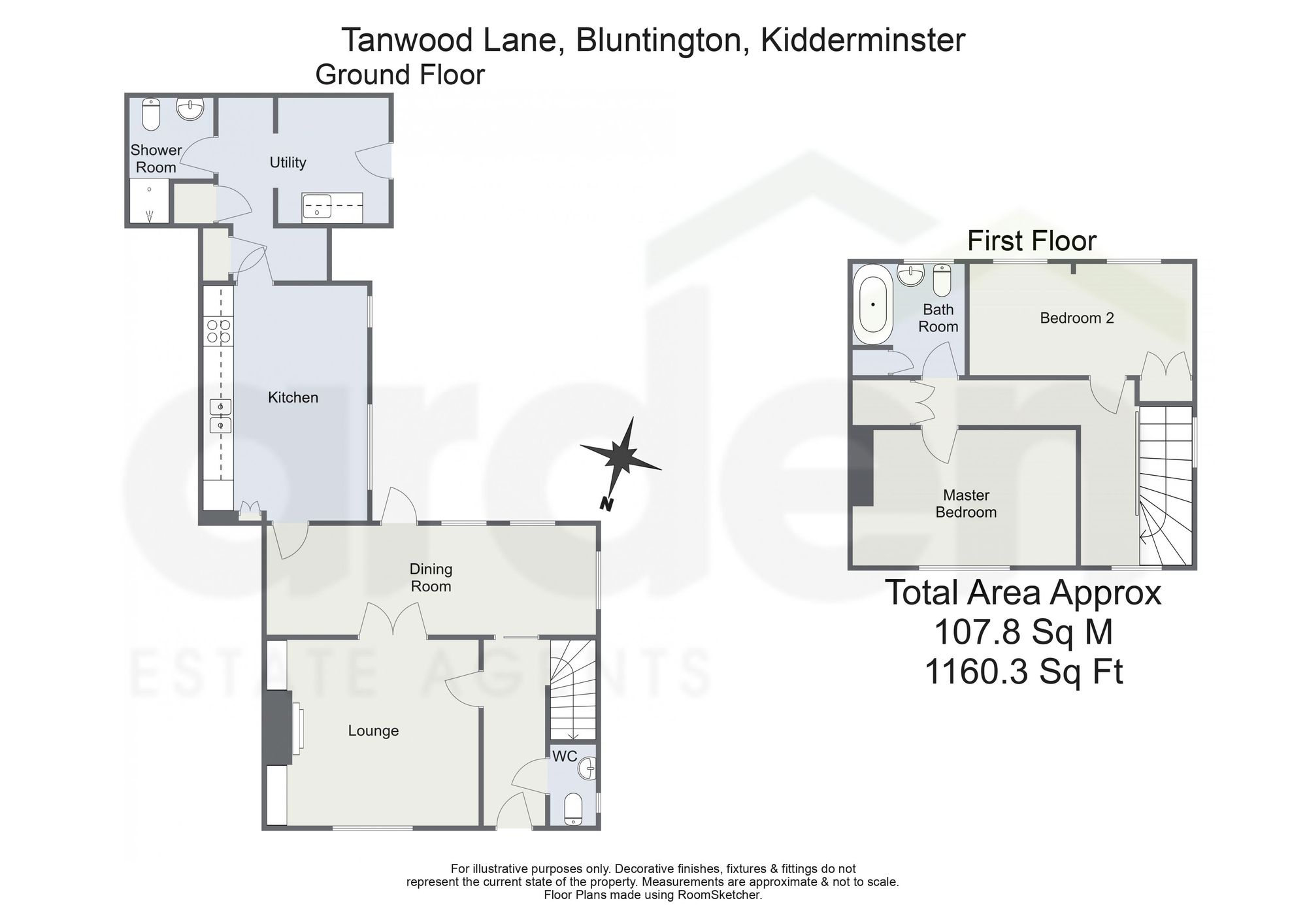 Fair View Tanwood Lane Bluntington, Kidderminster floorplan