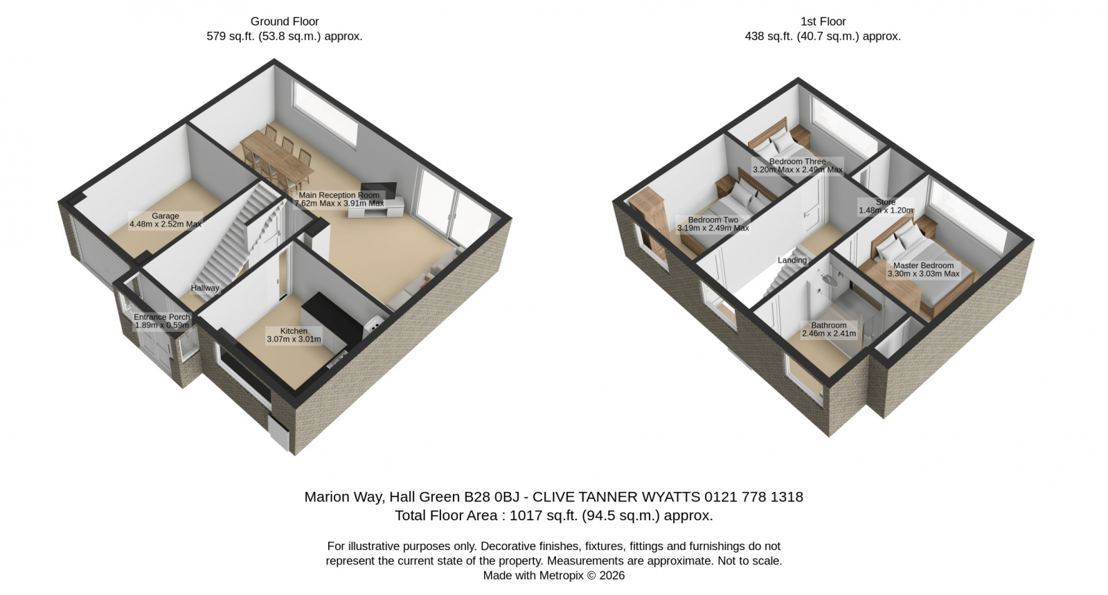 21, Marion Way, Birmingham floorplan