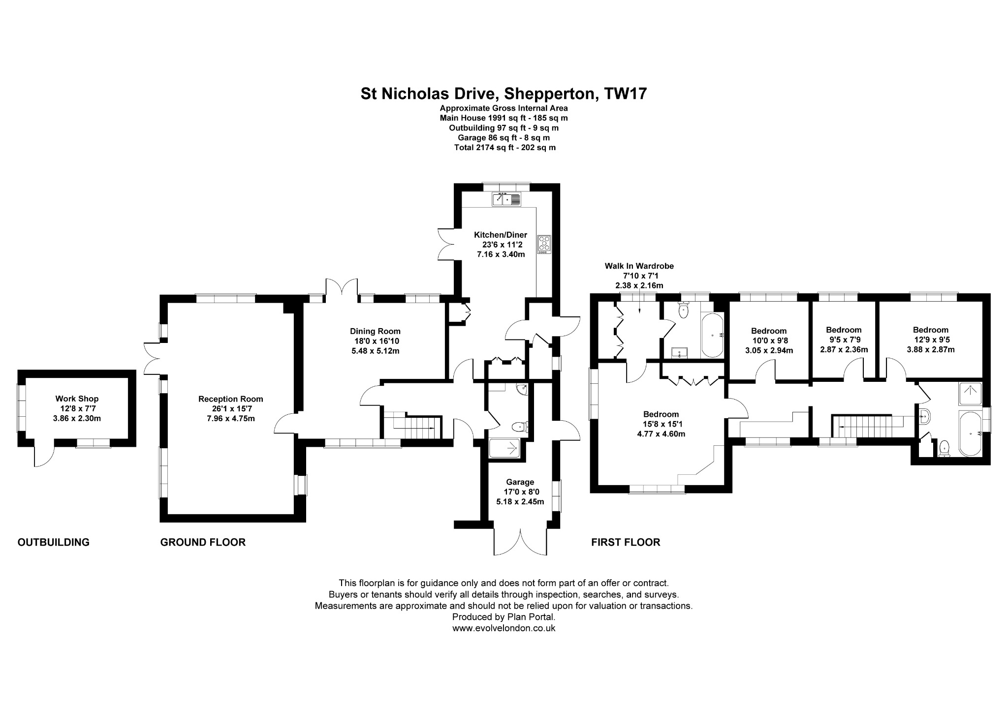 6 St. Nicholas Drive, Shepperton, Surrey floorplan