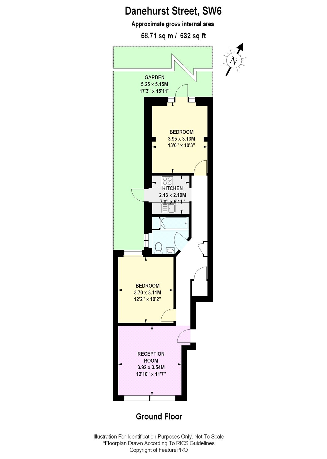 2 Bedrooms Flat to rent in Danehurst Street, Fulham, London SW6