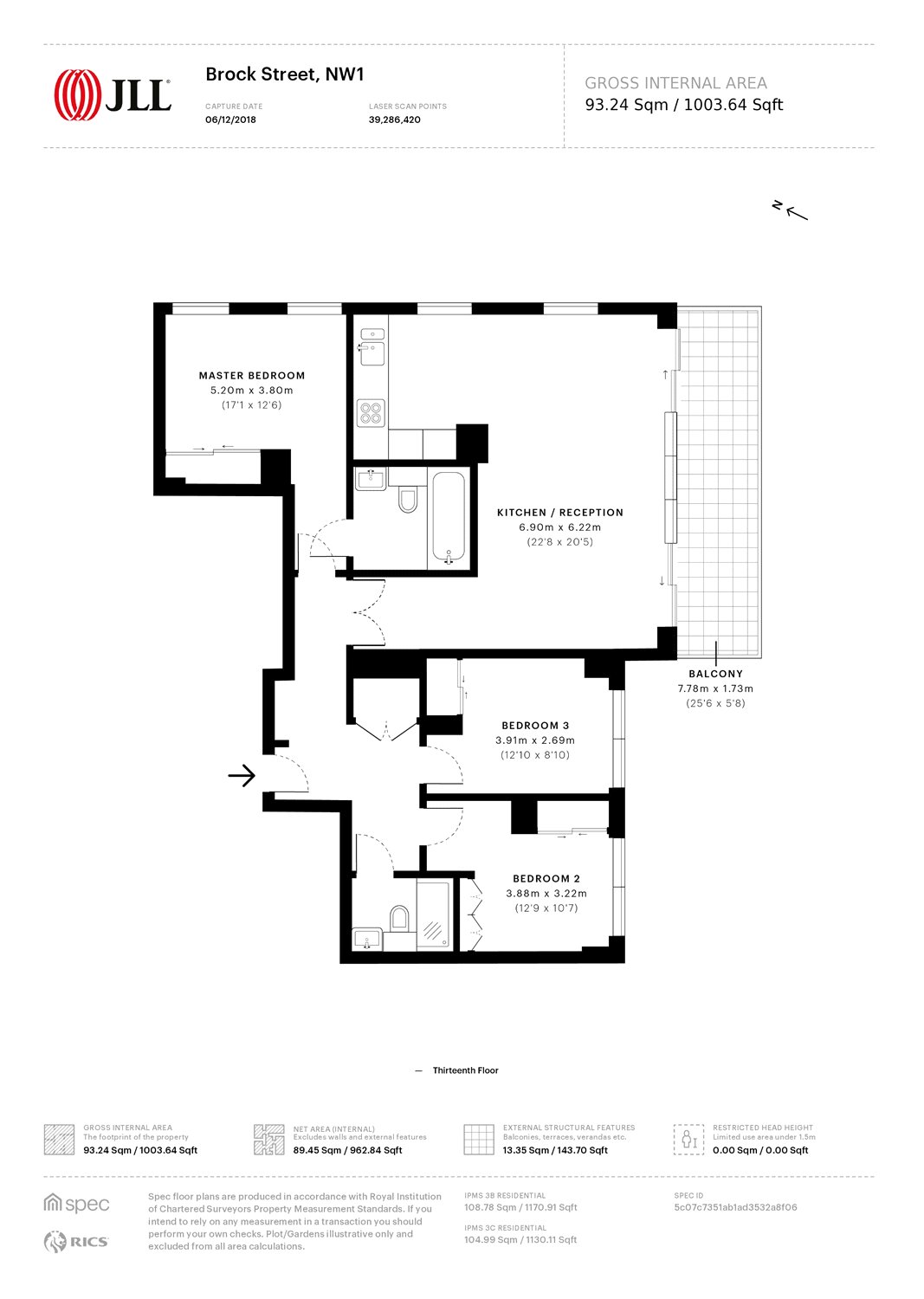 3 Bedrooms Flat to rent in The Triton Building, 20 Brock Street, London NW1