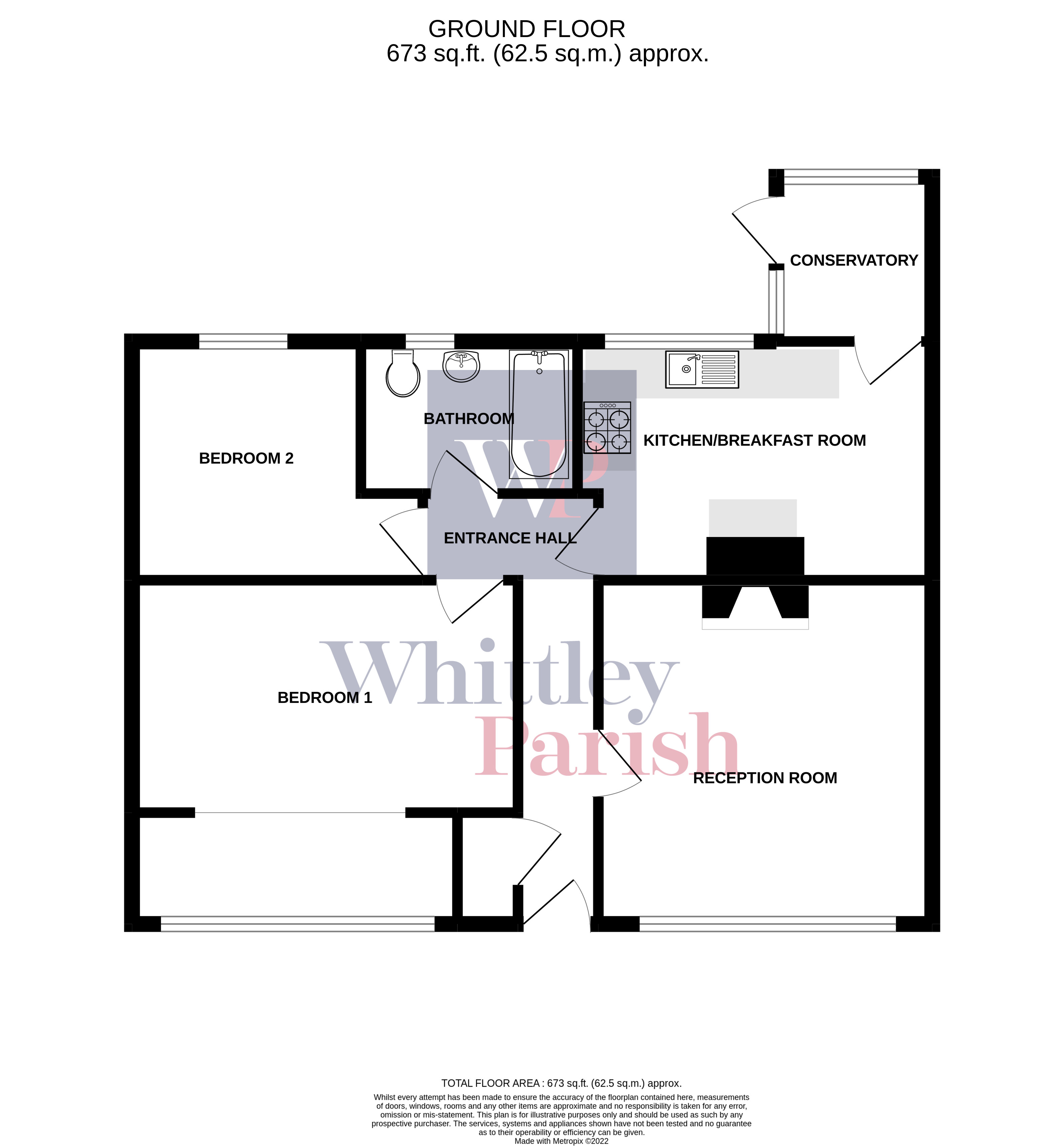Upper Rose Lane, Palgrave, Diss IP22, 2 bedroom terraced bungalow for