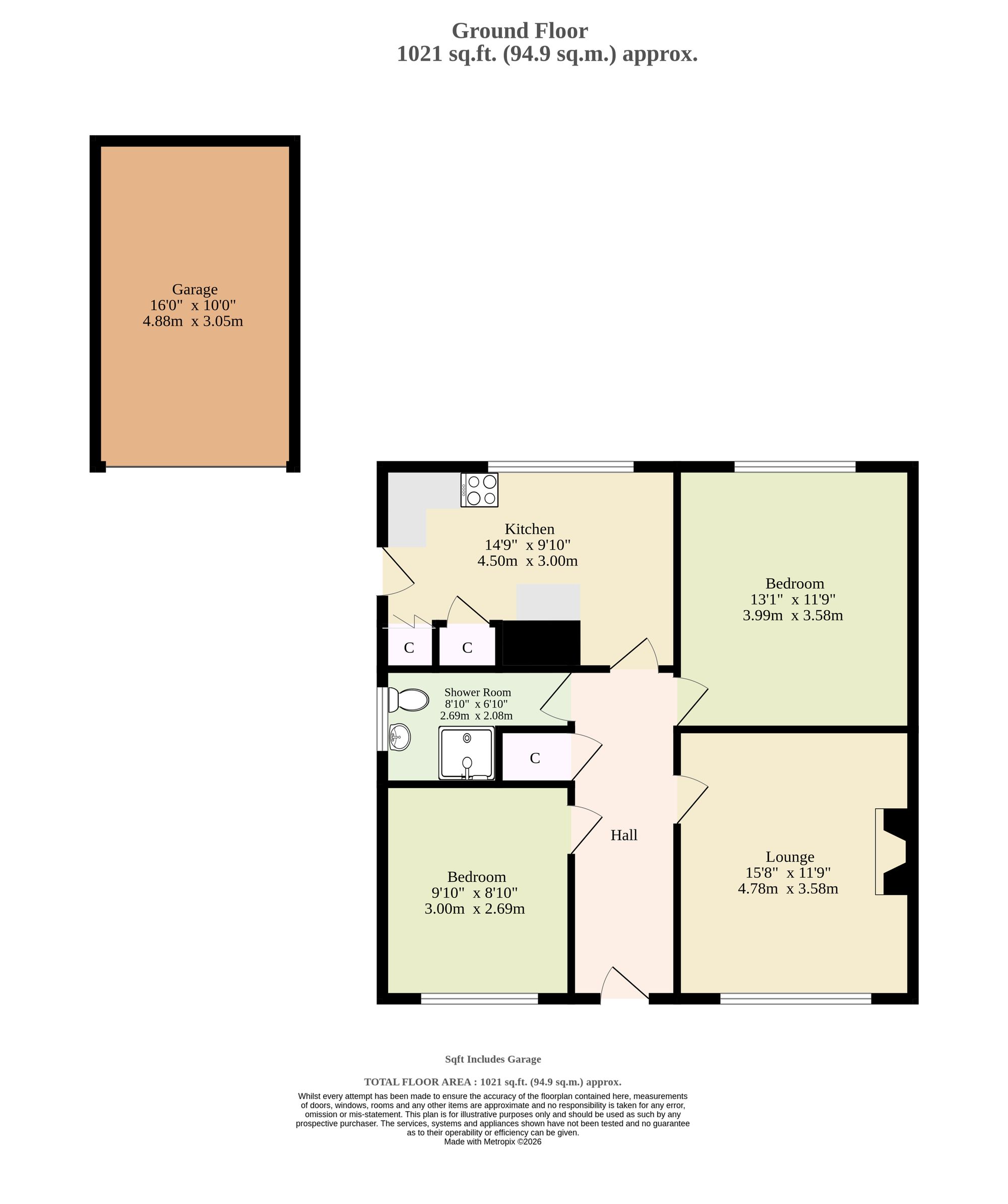 75 Yew Tree Close, Great Yarmouth floorplan