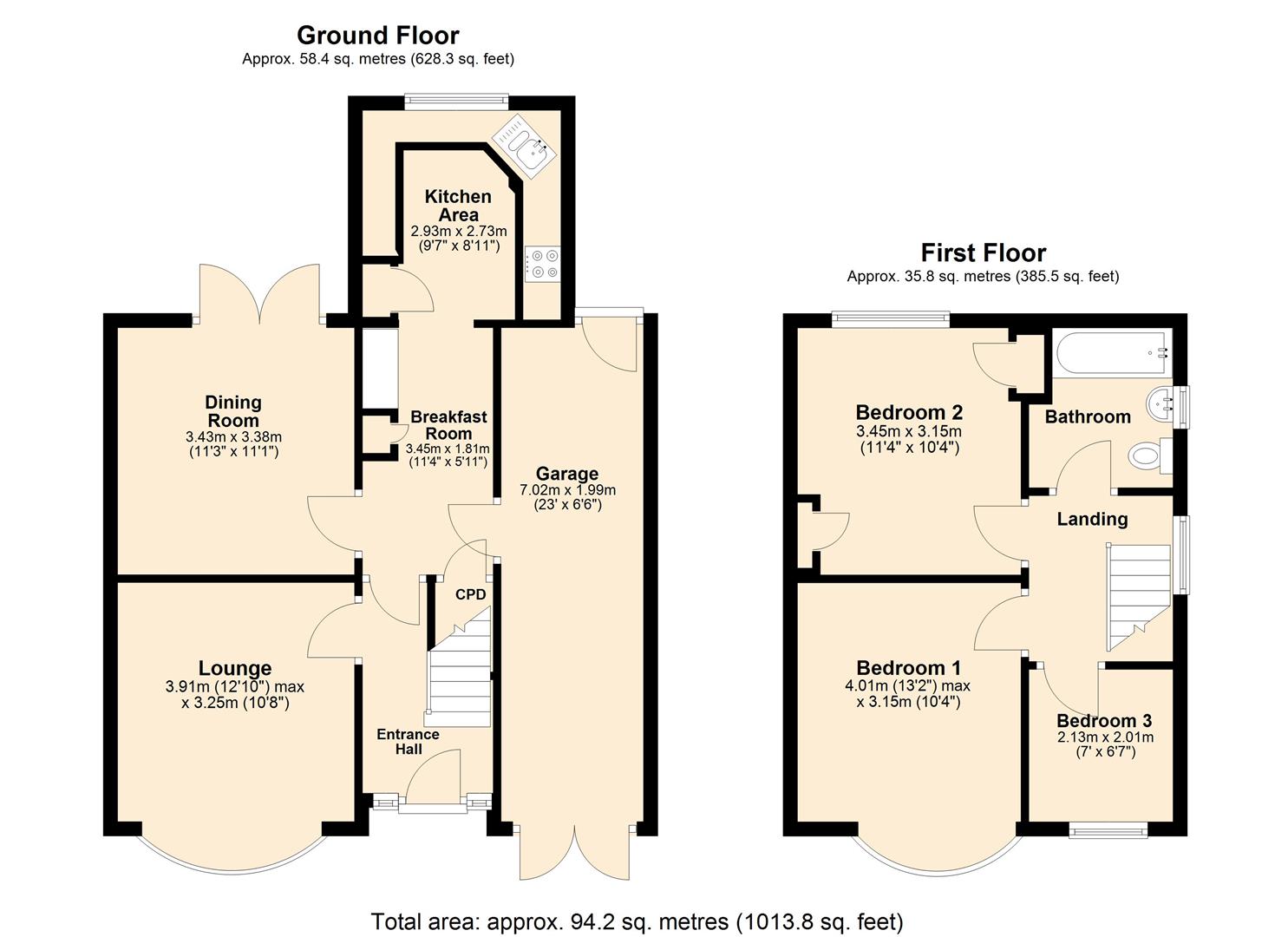 53, Cambria Road, Pleasley floorplan