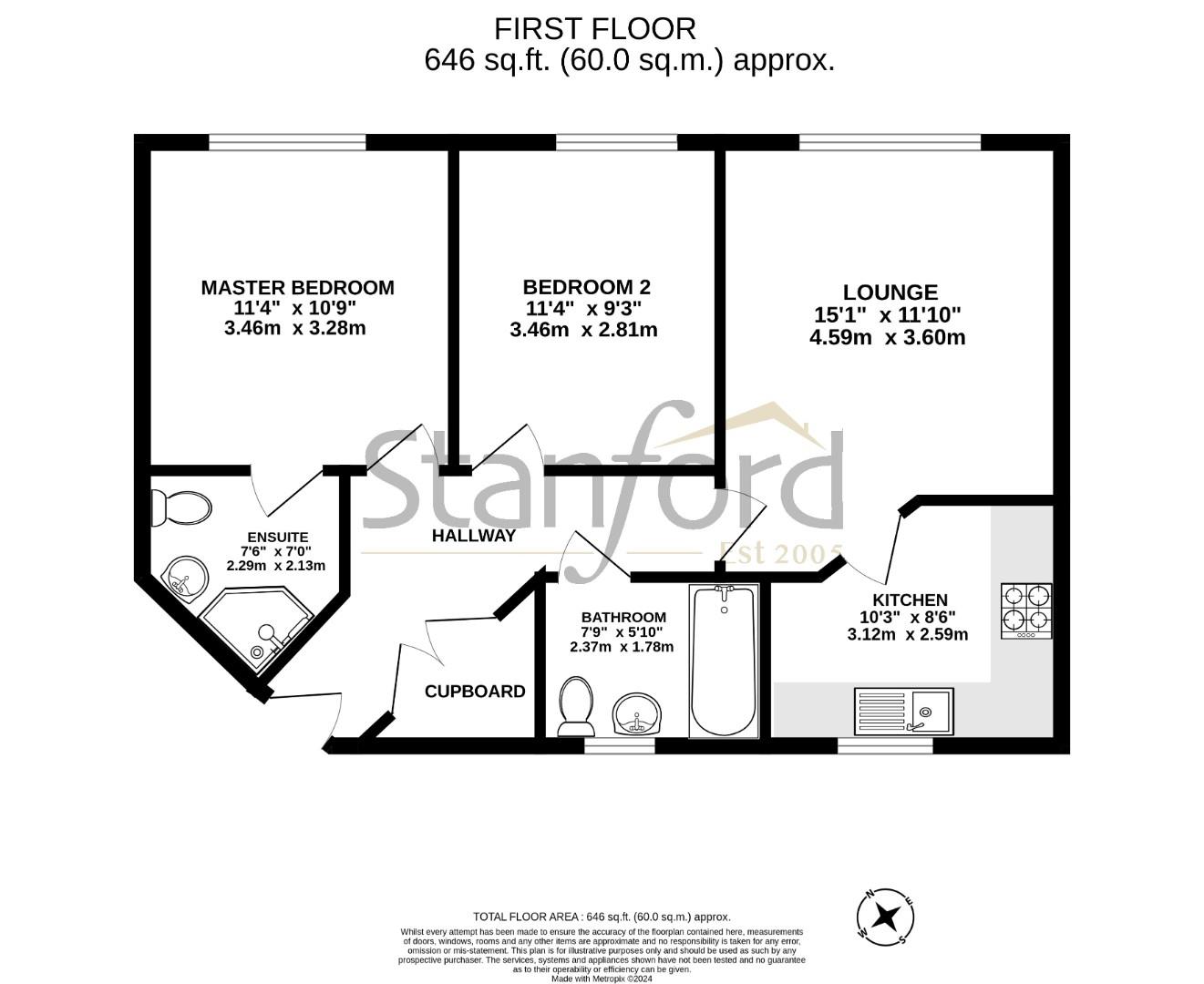 Flat 6 Osborne Mews, Allbrook Hill, Eastleigh floorplan