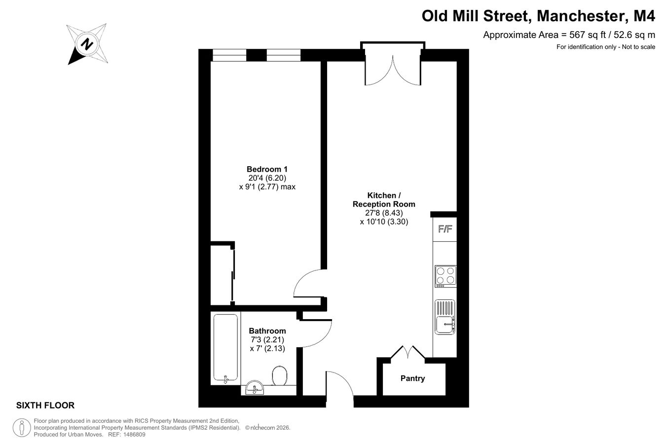 608, William Sutton Building, Manchester floorplan