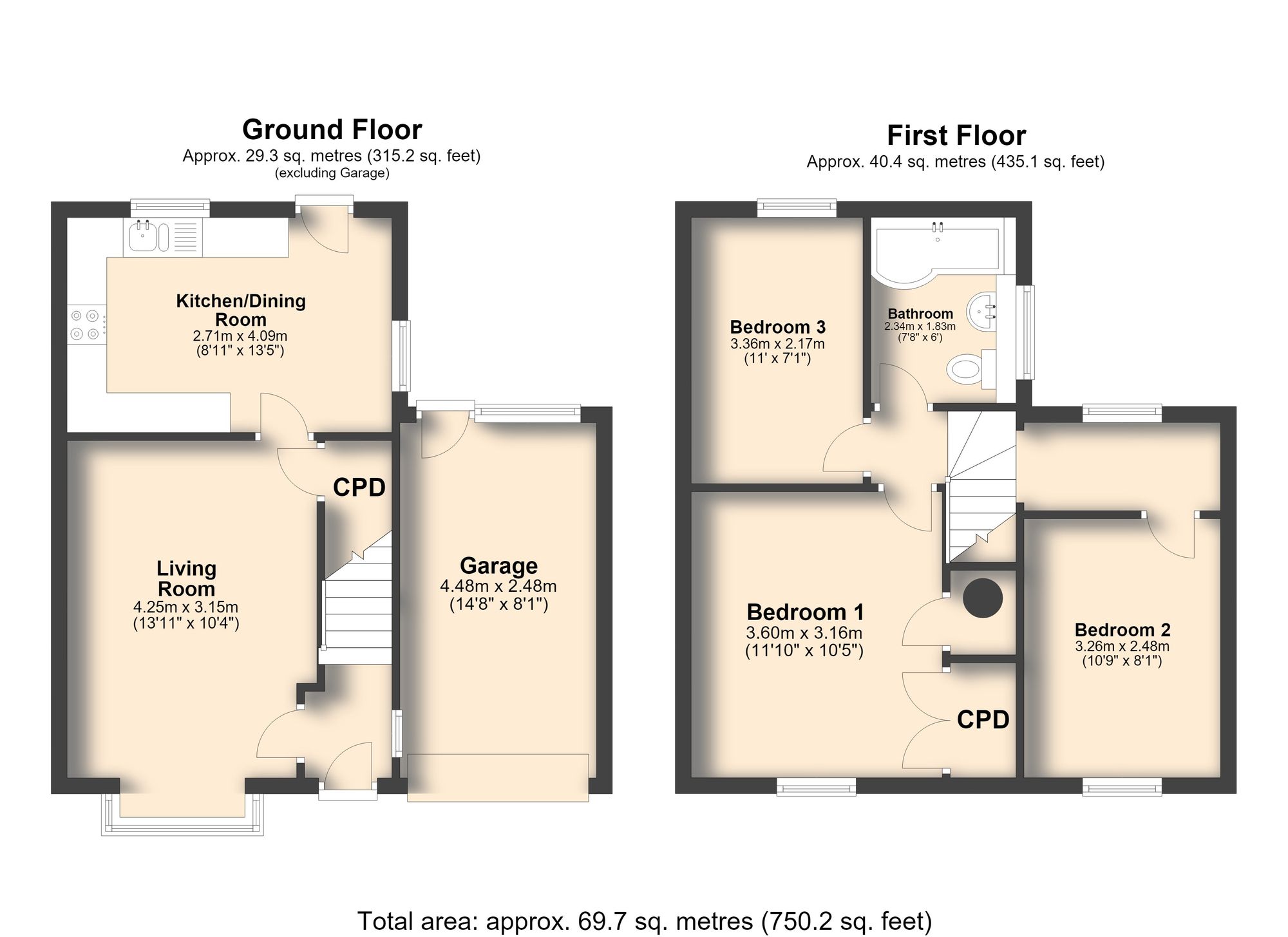 31 Elcroft Gardens, Sheffield floorplan
