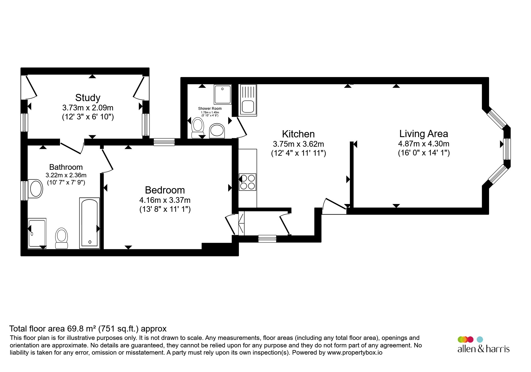 Ground Floor Flat, 243, Penarth Road, Cardiff floorplan