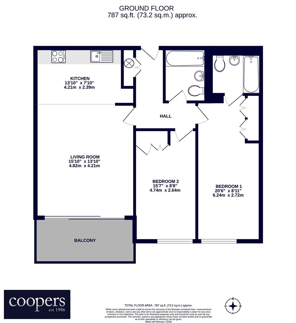 5 Crown Apartments, Westholme Gardens, Ruislip floorplan
