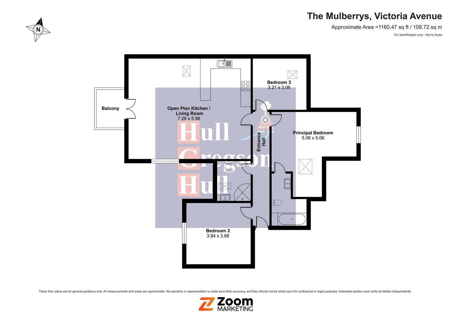 Flat 8 The Mulberrys, 18 Victoria Avenue, Swanage floorplan