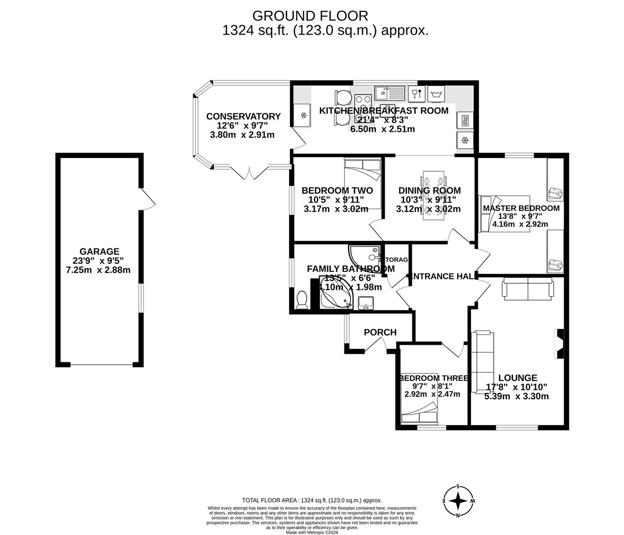 21, St. Pauls Close, Chorley floorplan