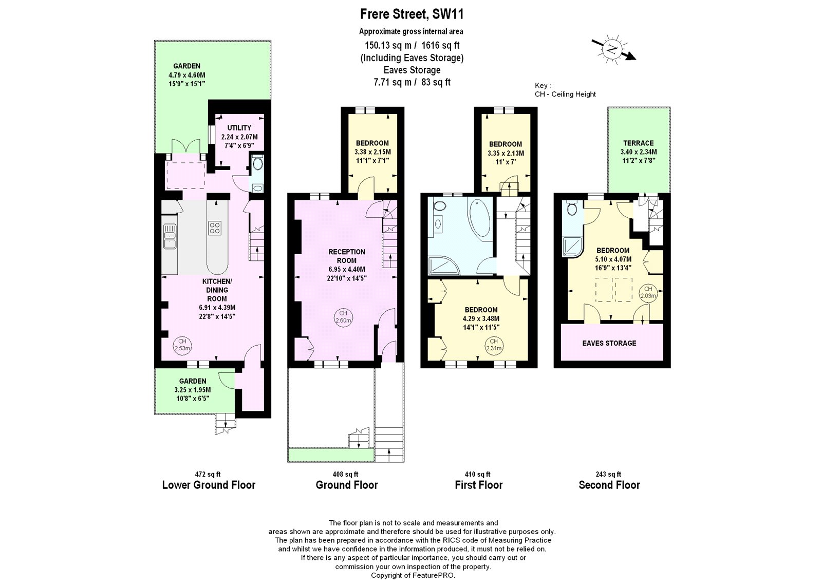 4 Bedrooms  for sale in Frere Street, London SW11
