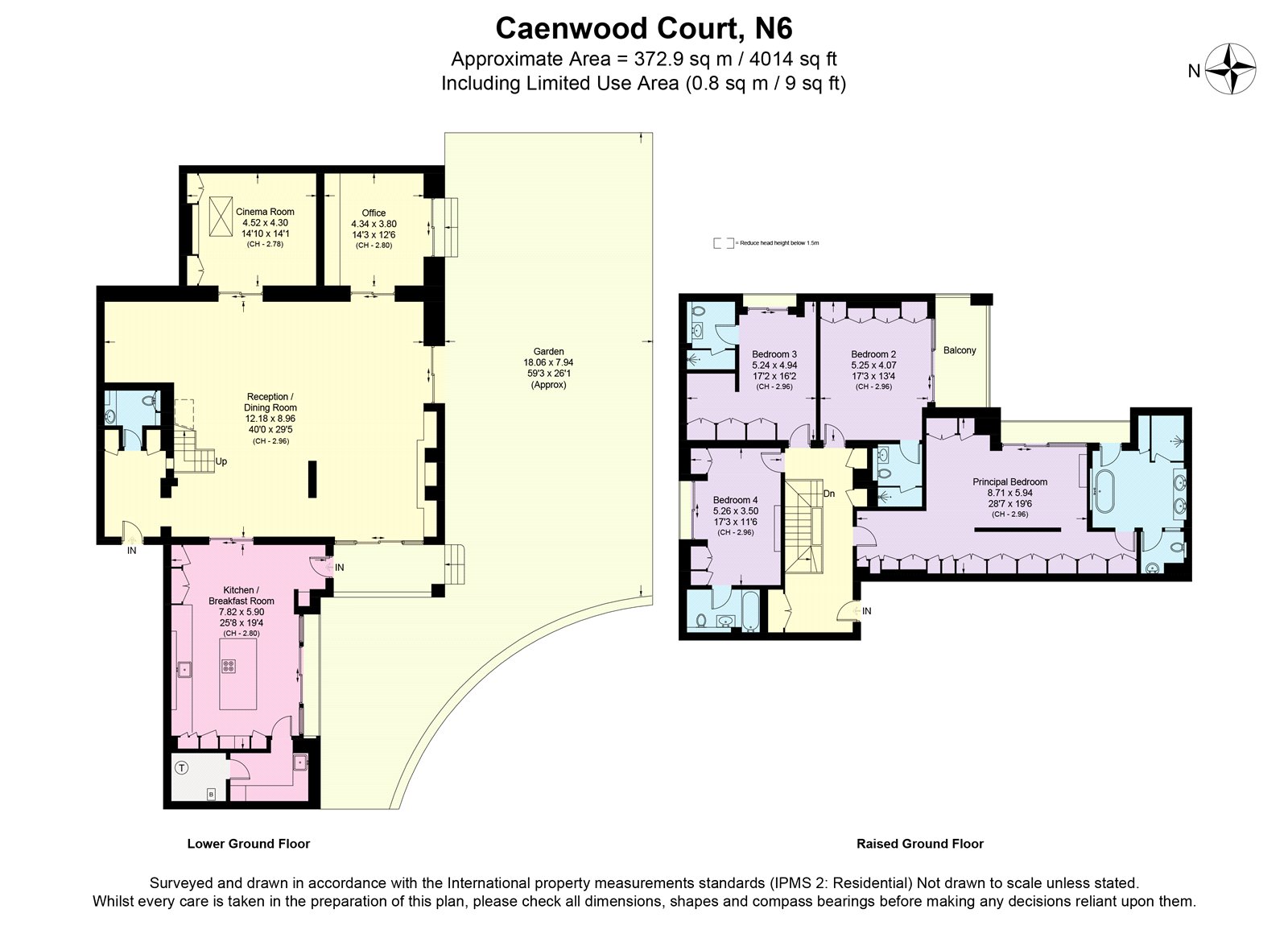 Flat 17,, Caenwood Court, London floorplan