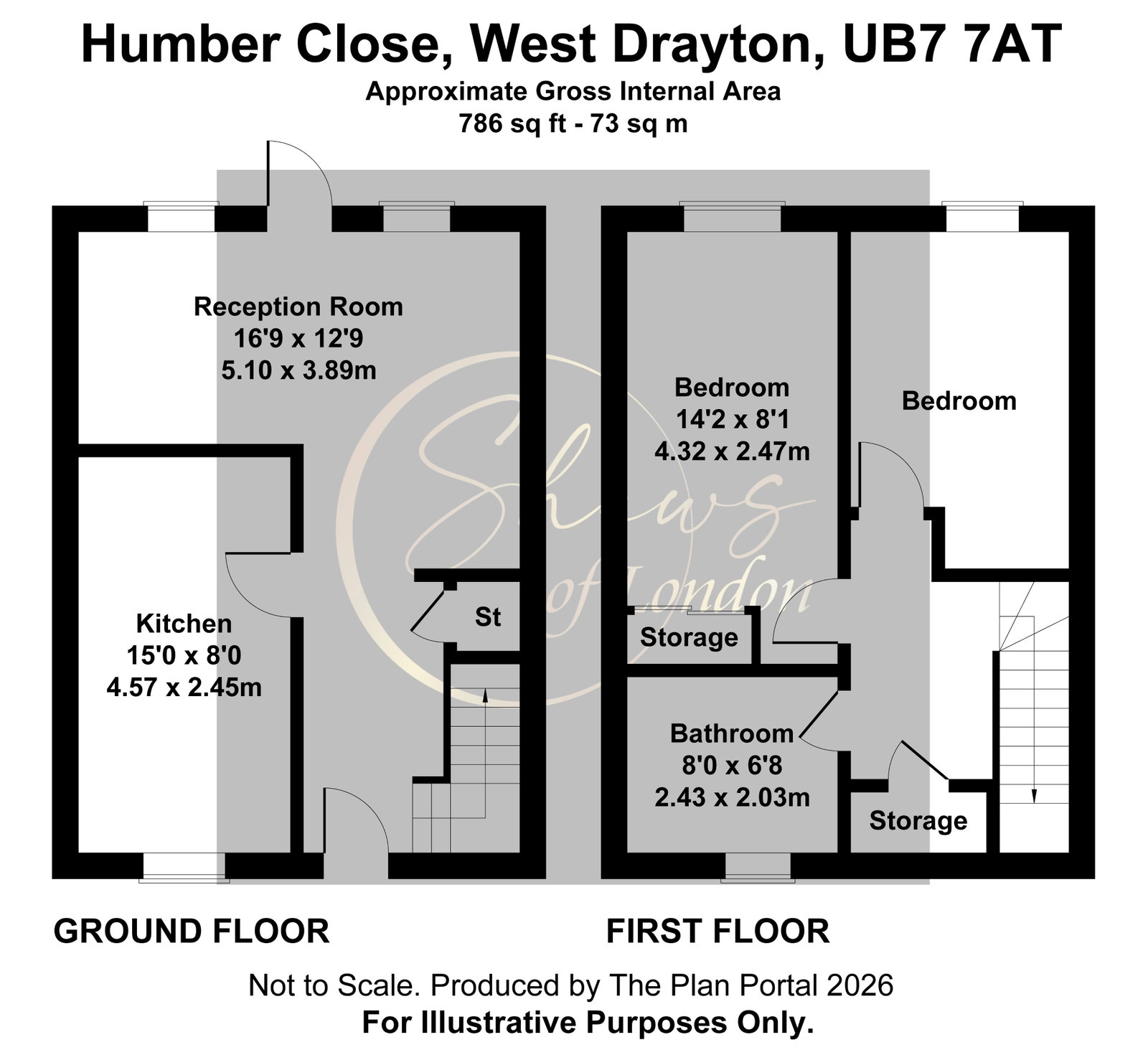 15, Humber Close, West Drayton floorplan