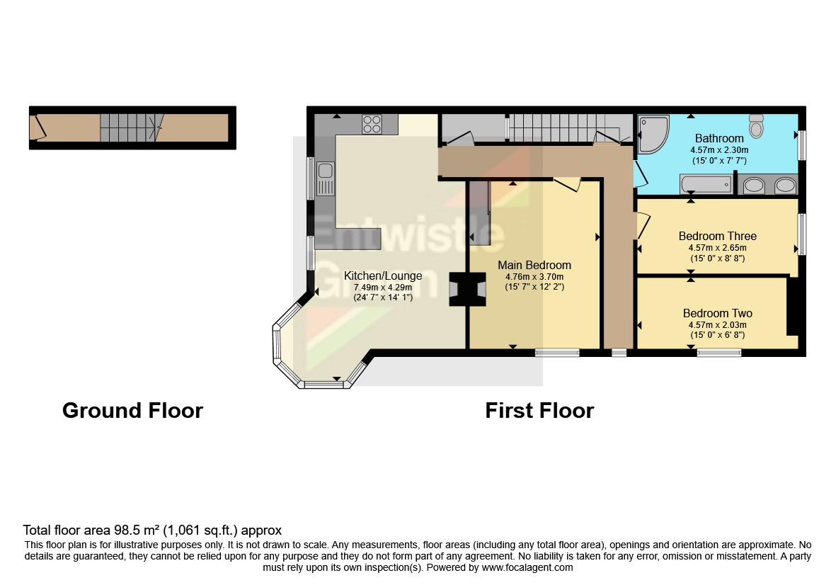 Second Floor Flat, 440, Marine Road East, Lancashire floorplan