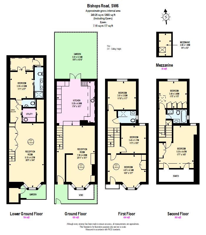 166, Bishops Road, London floorplan