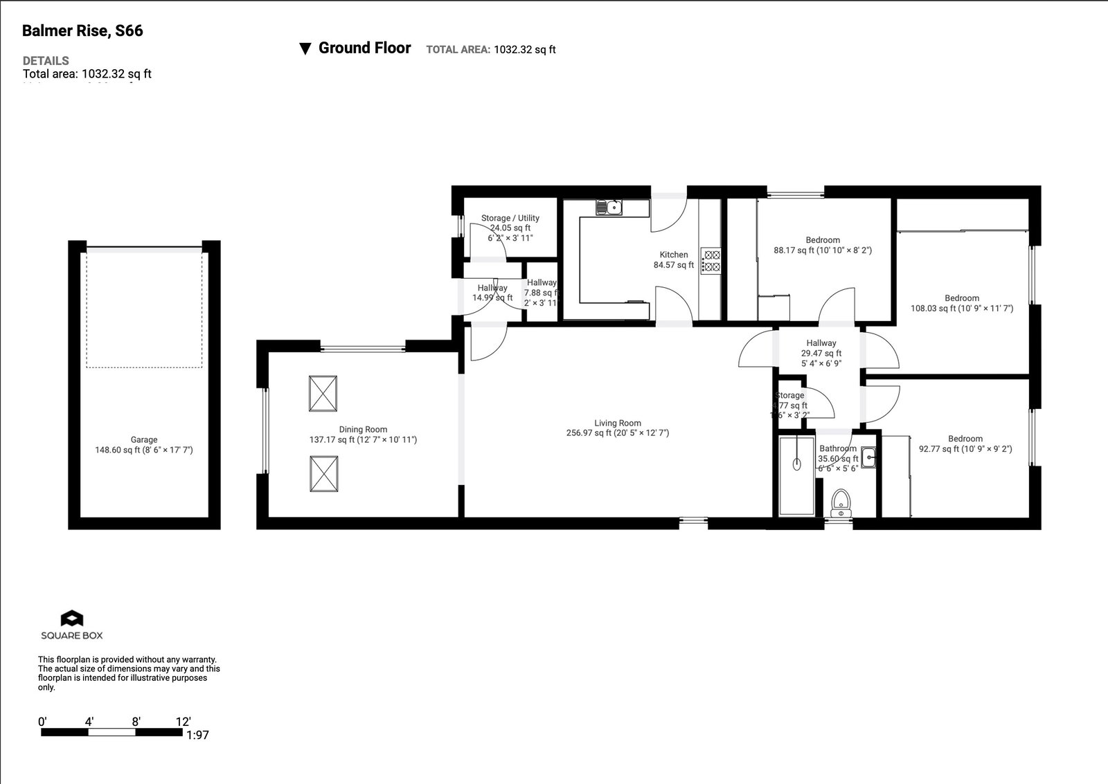 16, Balmer Rise, Rotherham floorplan