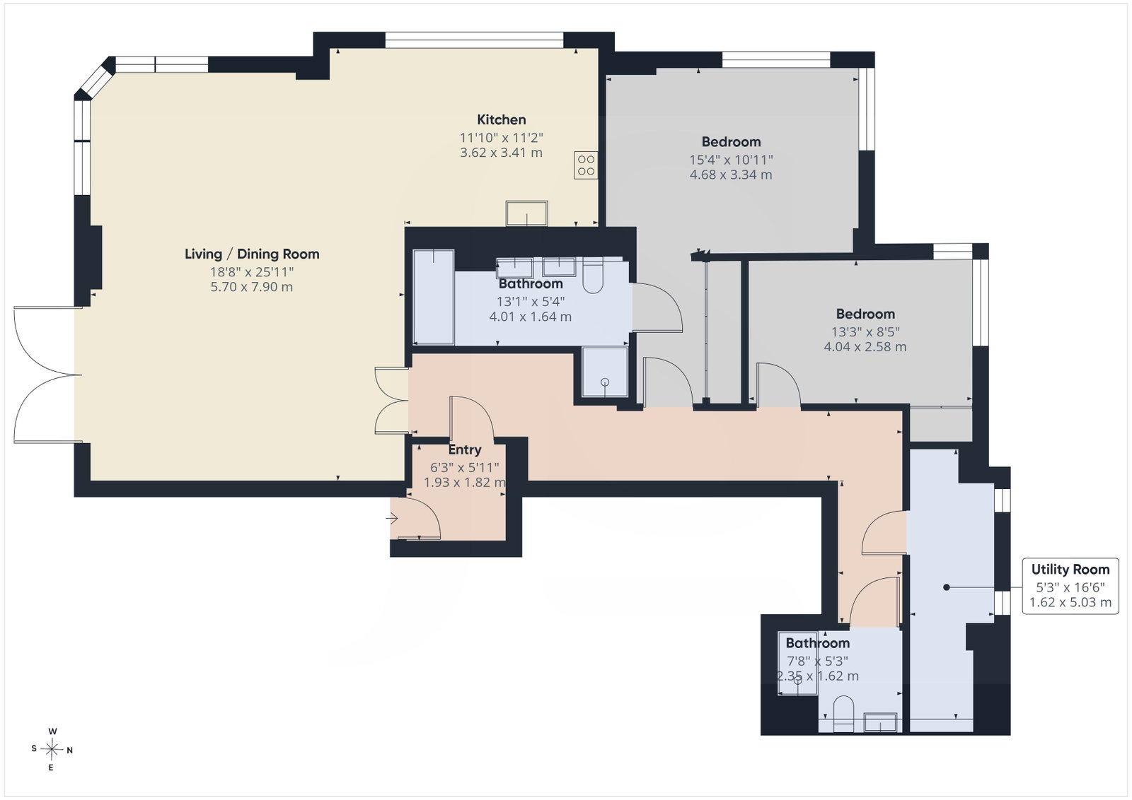 Vista Mare West, 44,Flat 3, West Parade, Worthing floorplan