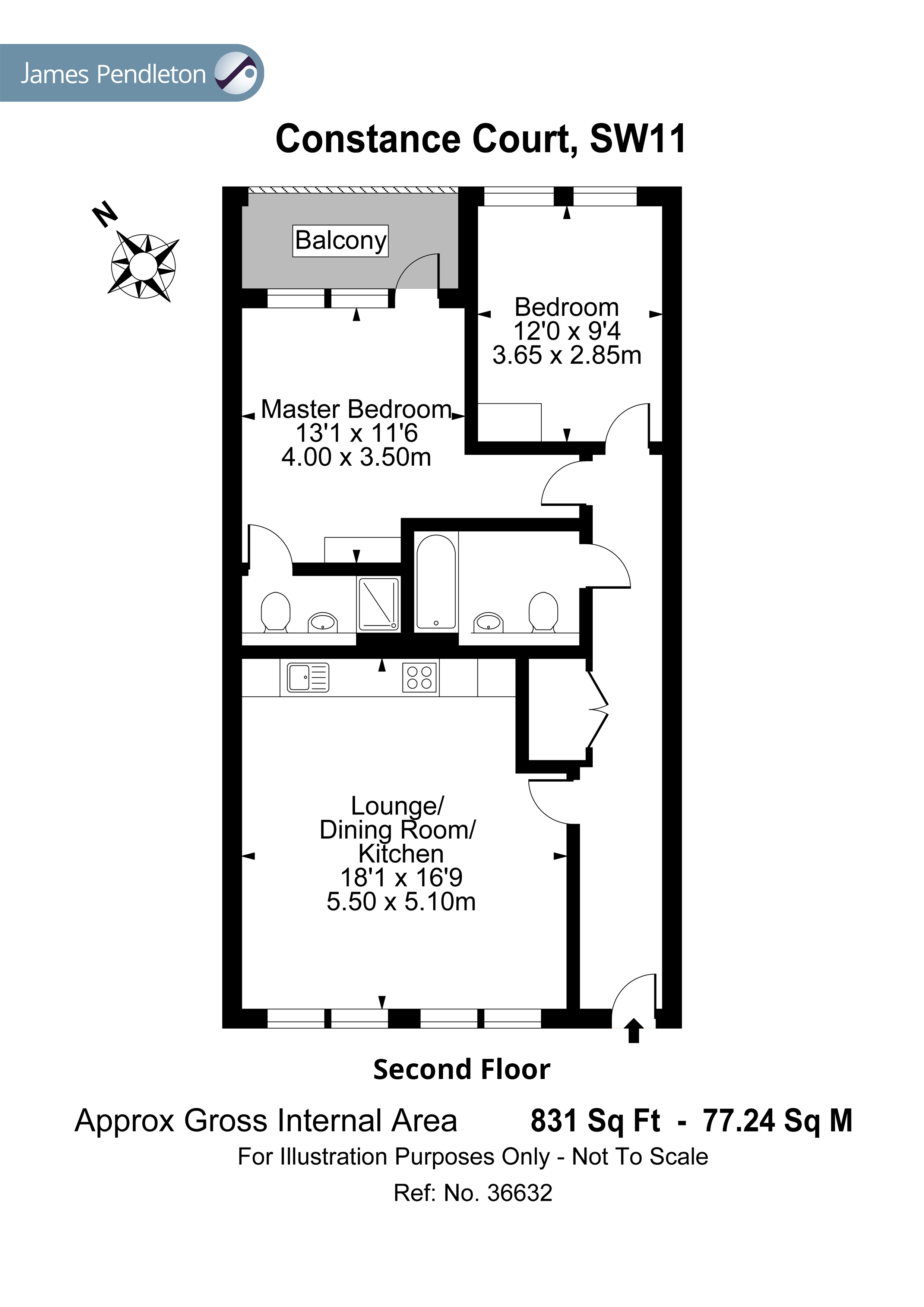 2 Bedrooms Flat for sale in Constance Court, 10 Chatfield Road, Battersea, London SW11