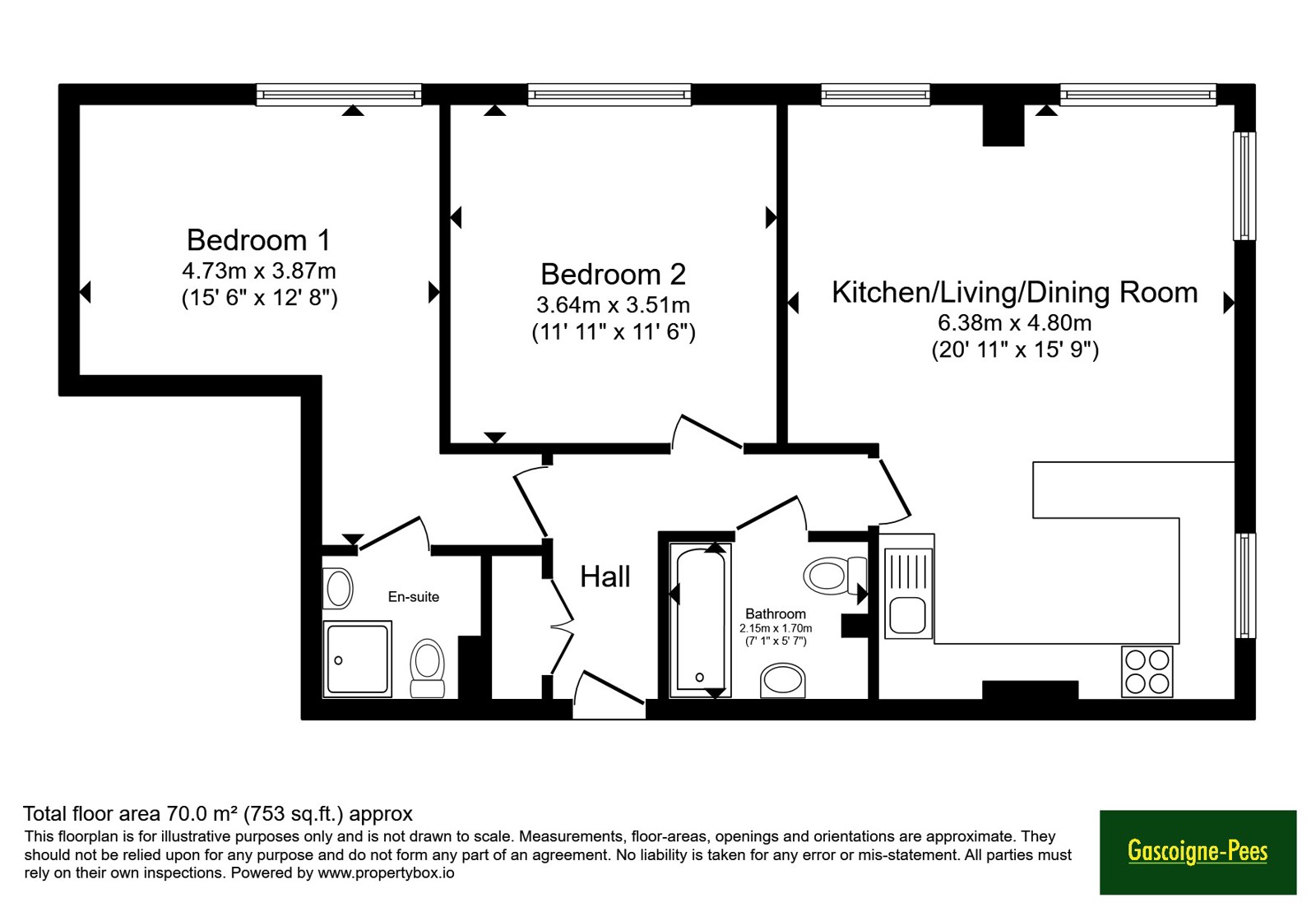 Flat 120, Aspects, 1, Throwley Way, Sutton floorplan