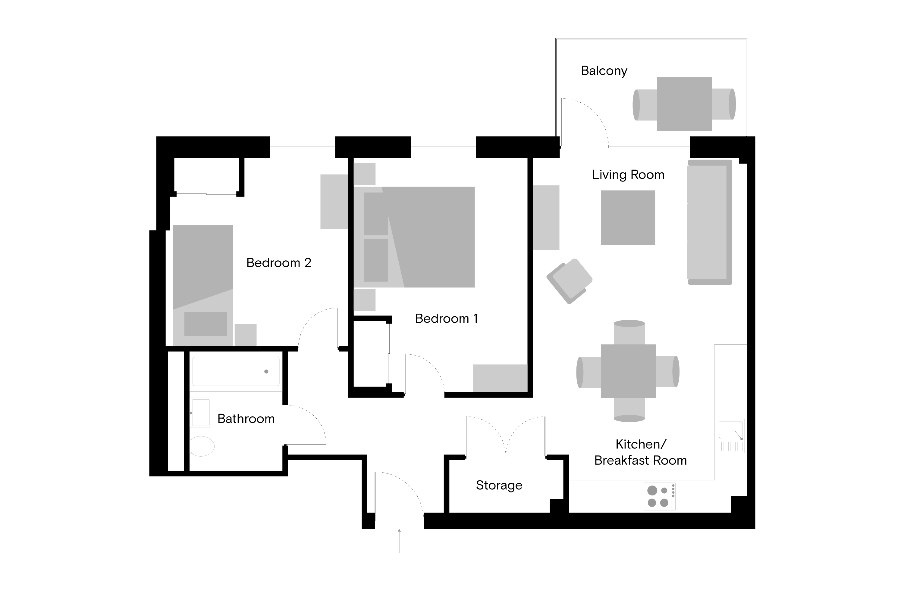 Flat 3410, Sessile Apartments, 18 Ashley Road Tottenham Hale, London floorplan