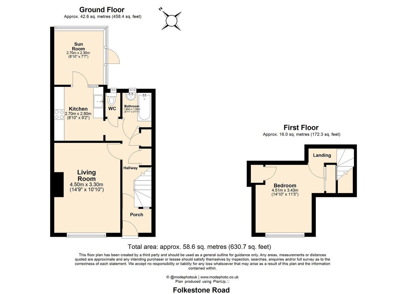 45, Folkestone Road, London floorplan