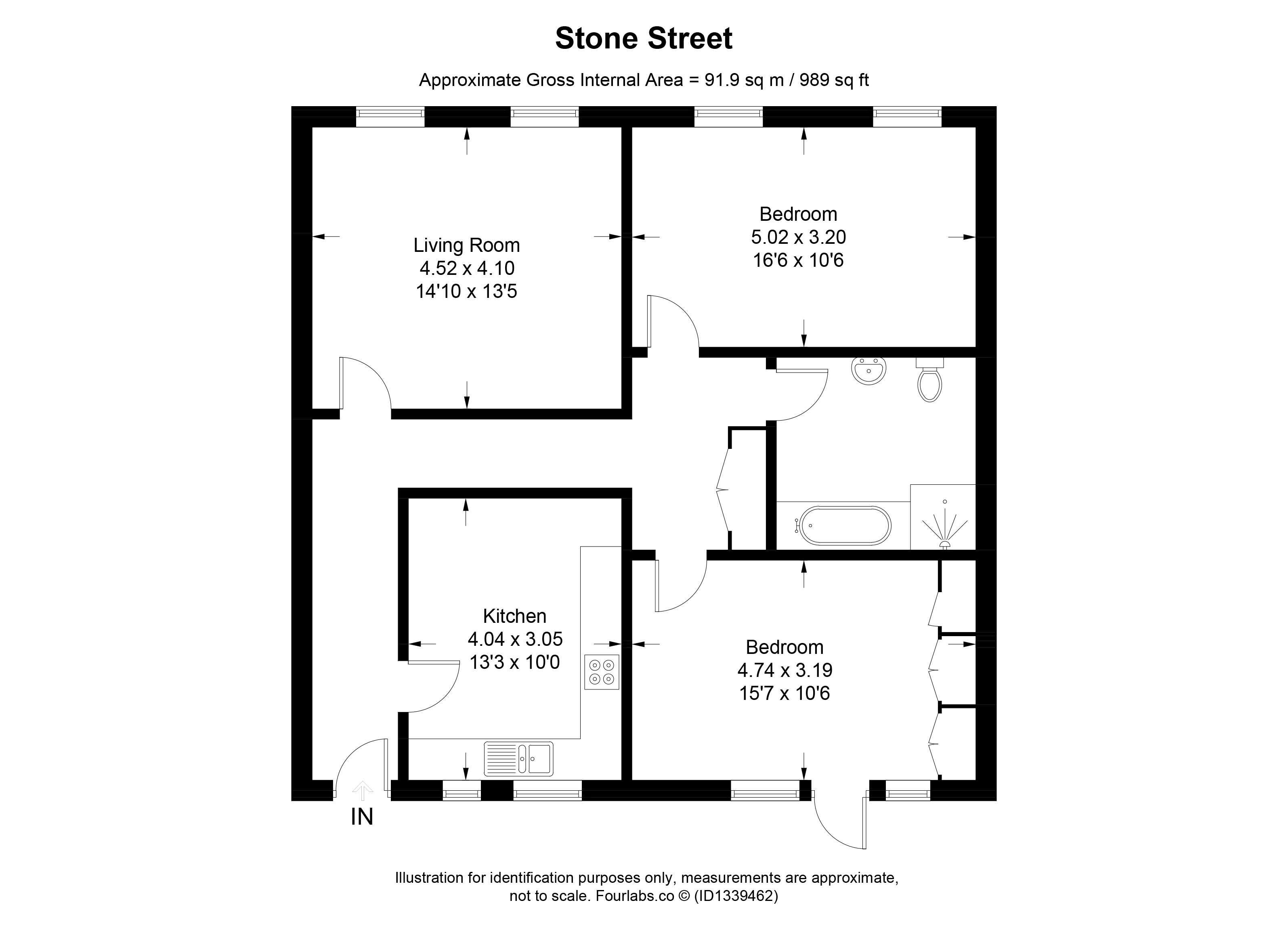 Flat 4, 16, Stone Street, East Sussex floorplan