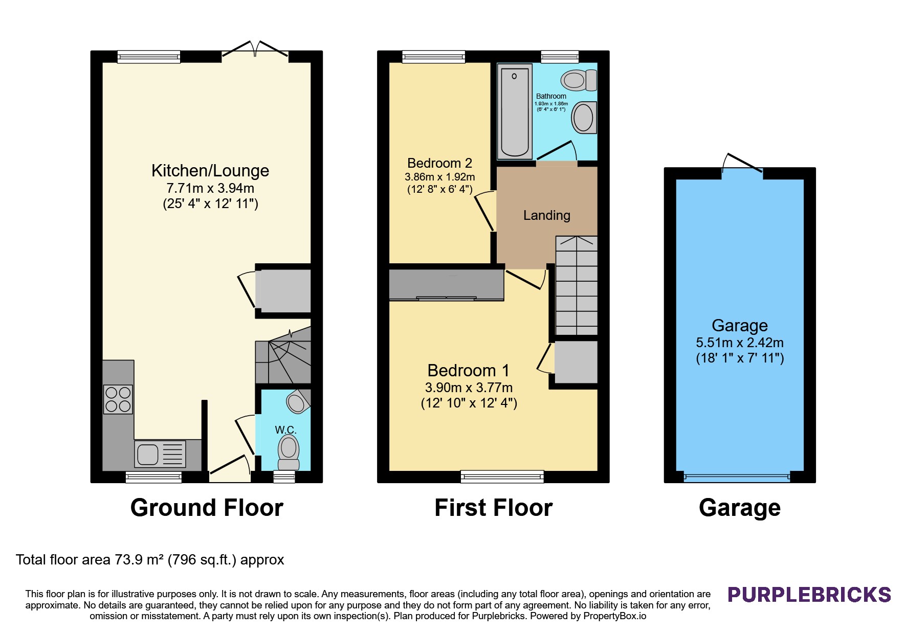 7, Queens Clos, St. Austell floorplan