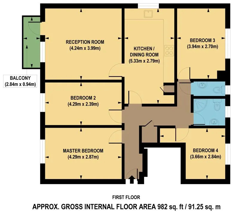 5 Scafell, Stanhope Street, Euston floorplan