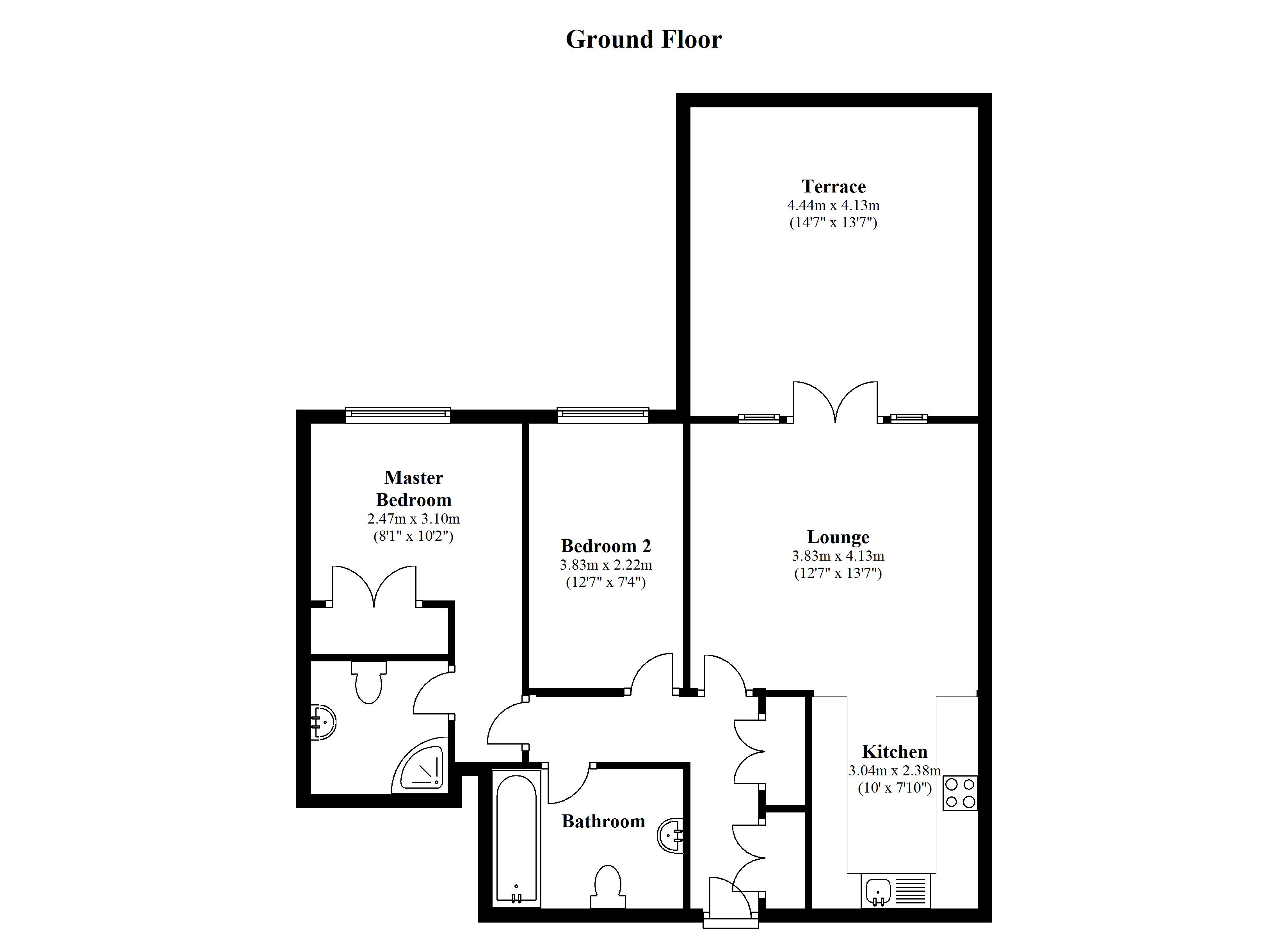 2 Bedrooms Flat to rent in Britannia House, Palgrave Road MK42