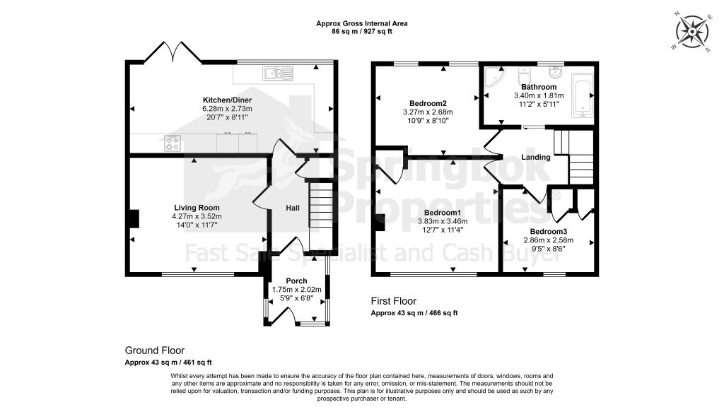 38, Bell Road, Bristol floorplan