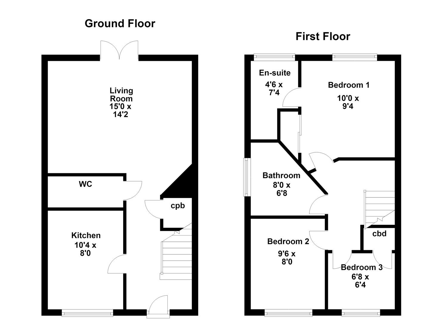 13, Burton Close, Corby floorplan