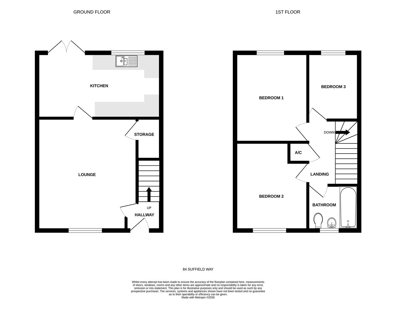 84, Suffield Way, King's Lynn floorplan