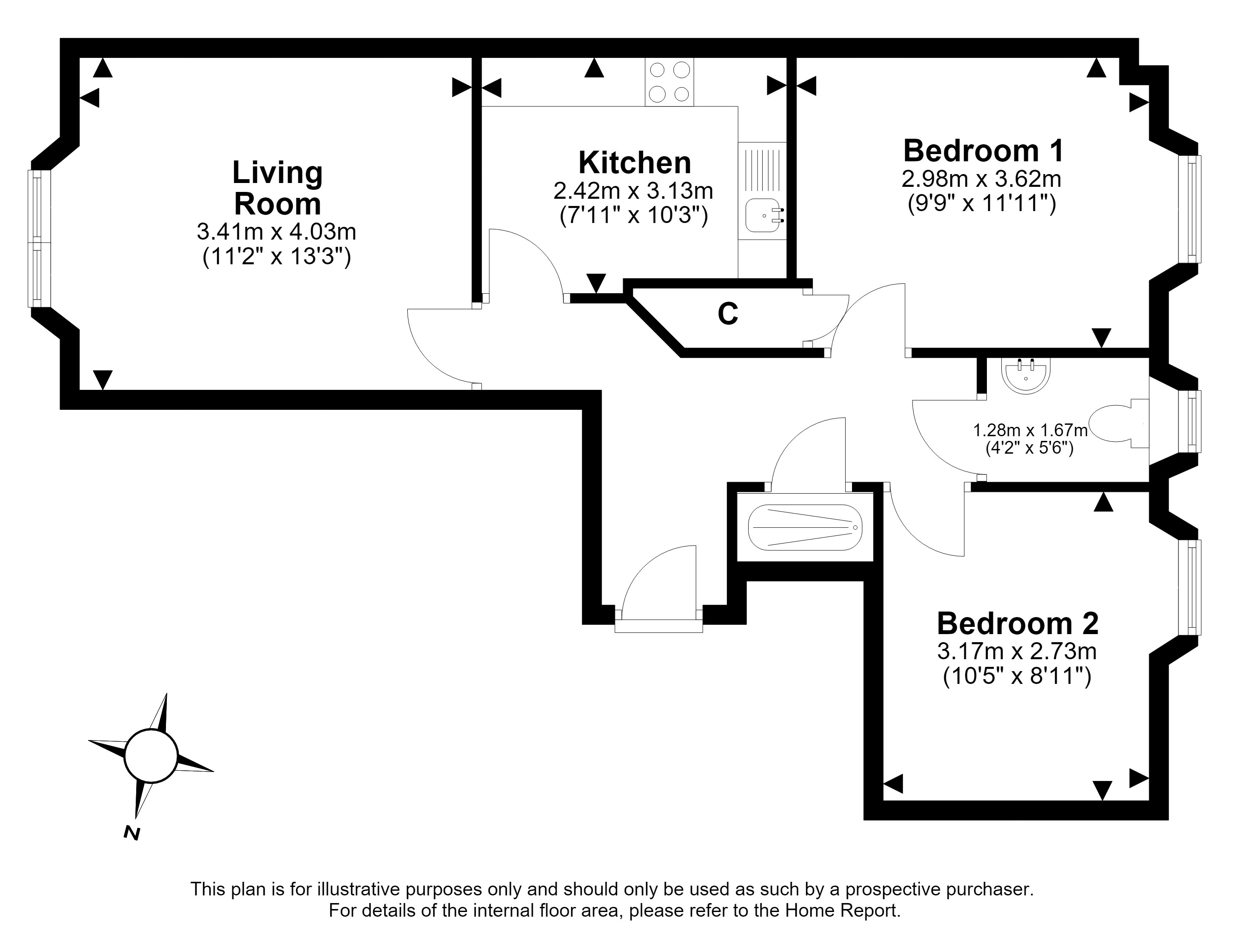 191/9, Easter Road, Leith, Edinburgh floorplan