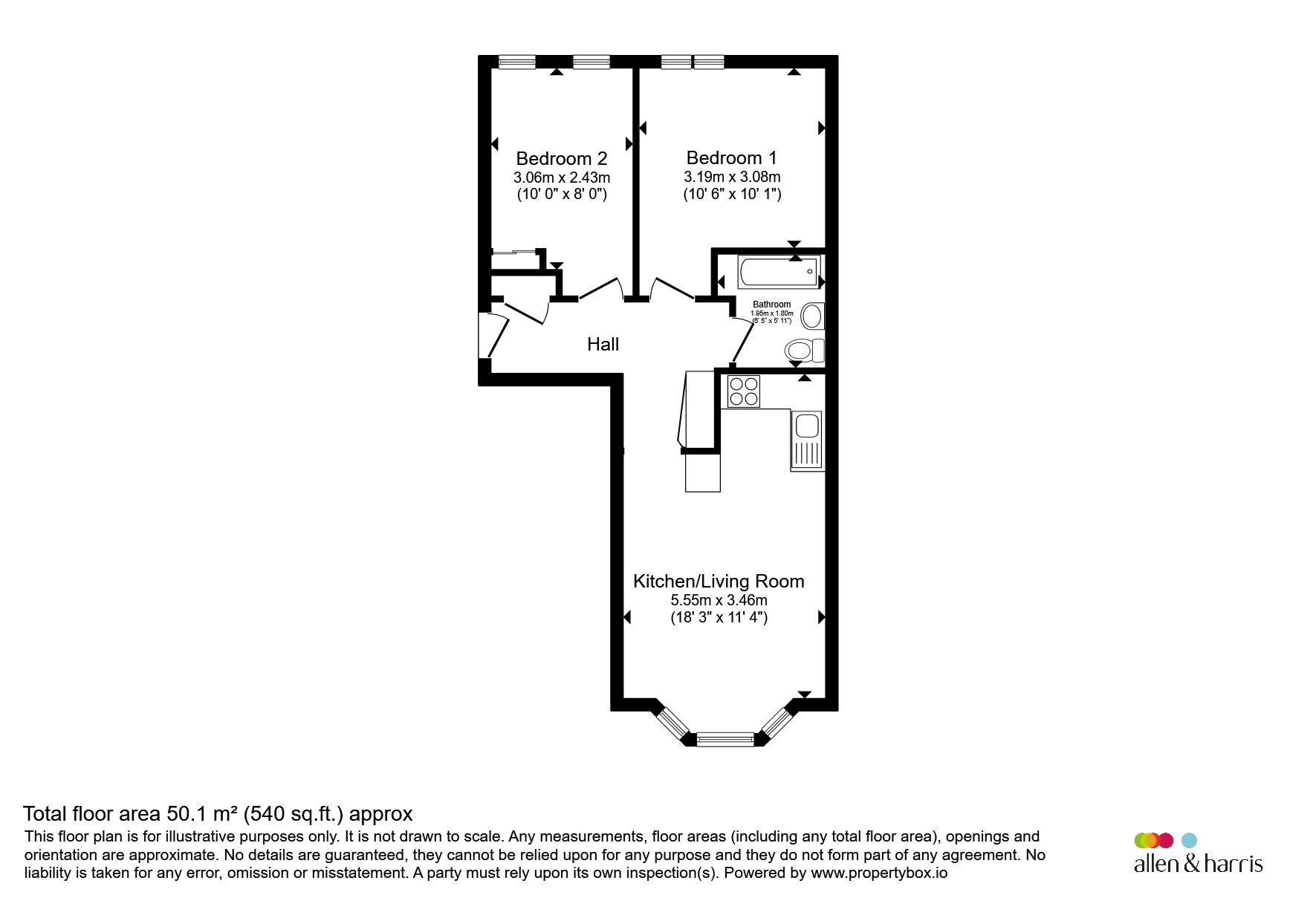 3/1, 71, Stonelaw Road, Glasgow floorplan