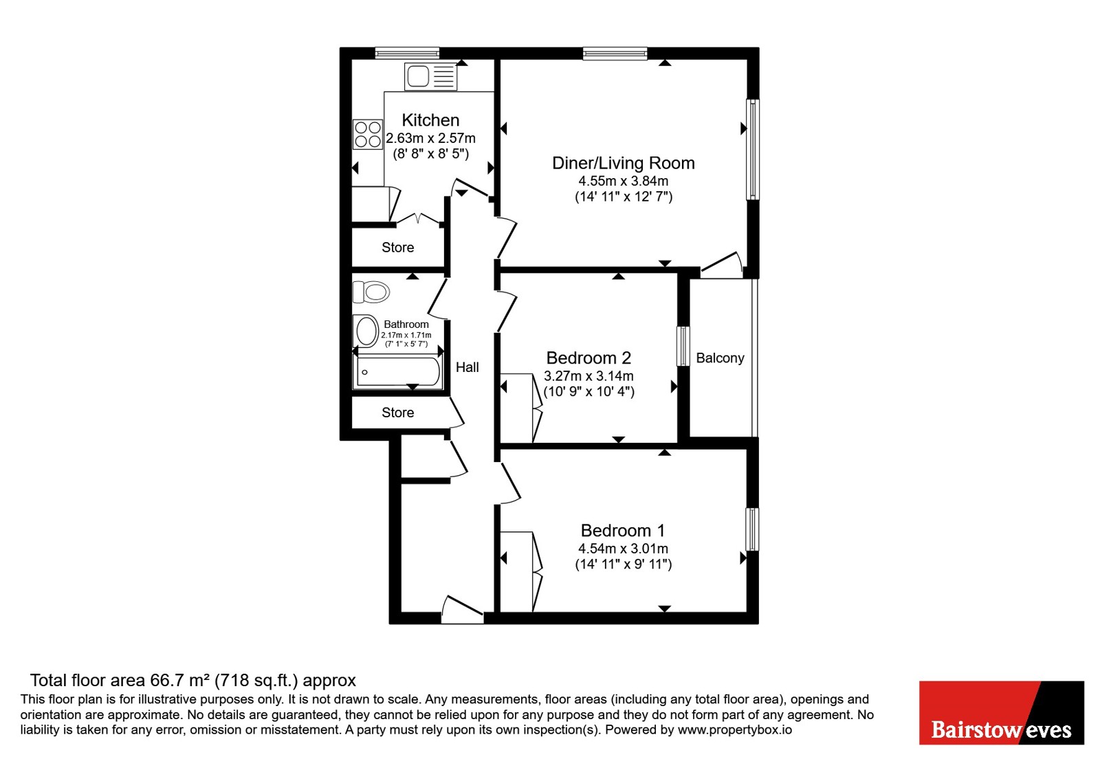 Flat 302, Haynes Park Court,, Slewins Close, Hornchurch floorplan