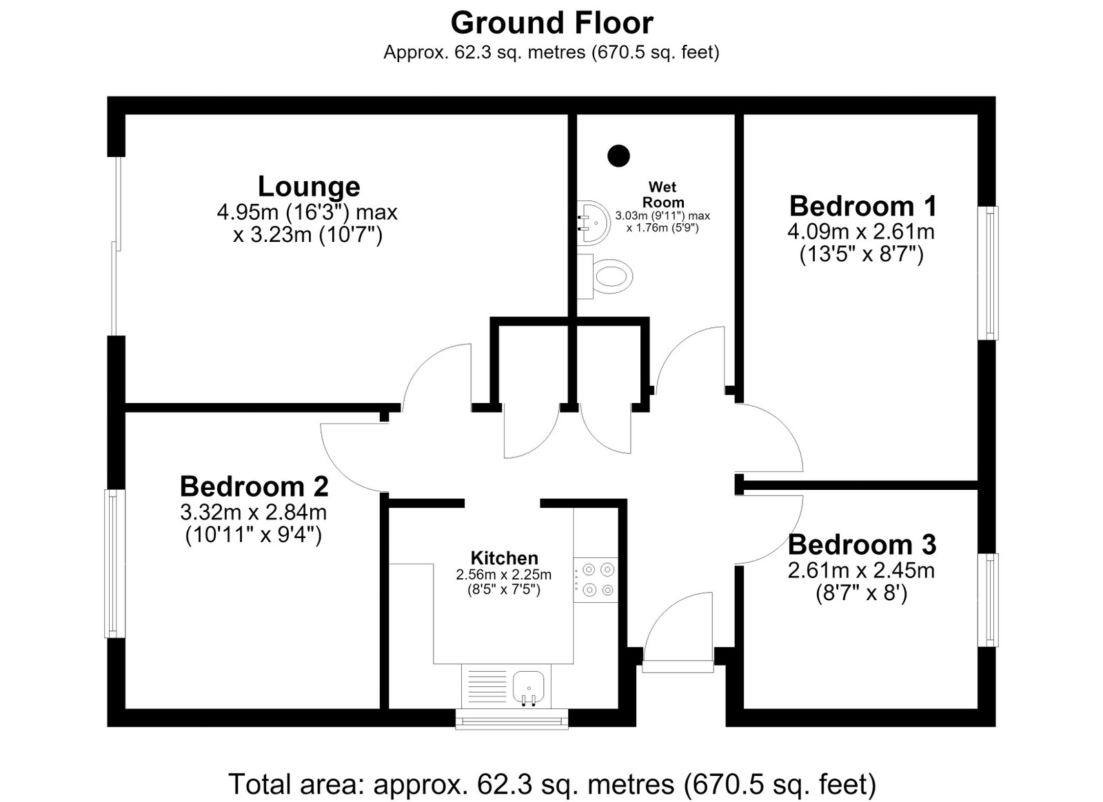 5, Grove Court, Huntingdon floorplan