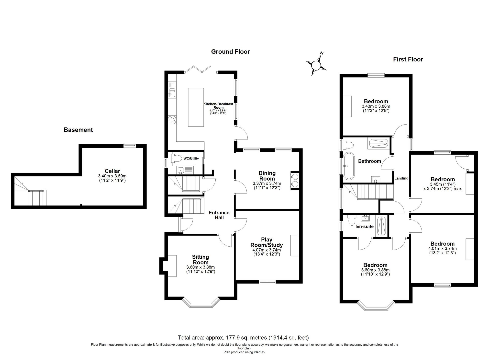 65 Upper Tilehouse Street, Hitchin floorplan