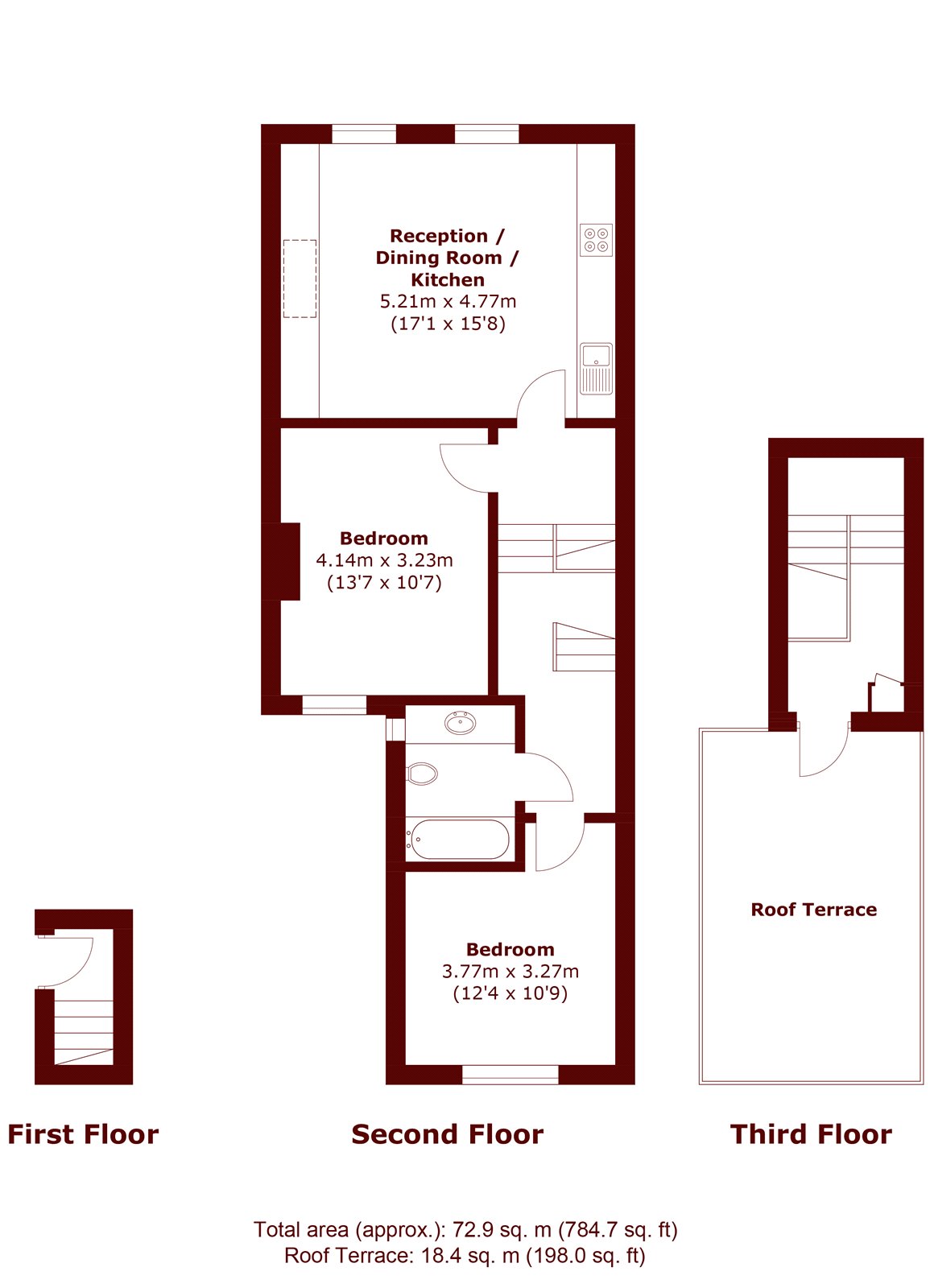 Flat B, 65, Willesden Lane, London floorplan