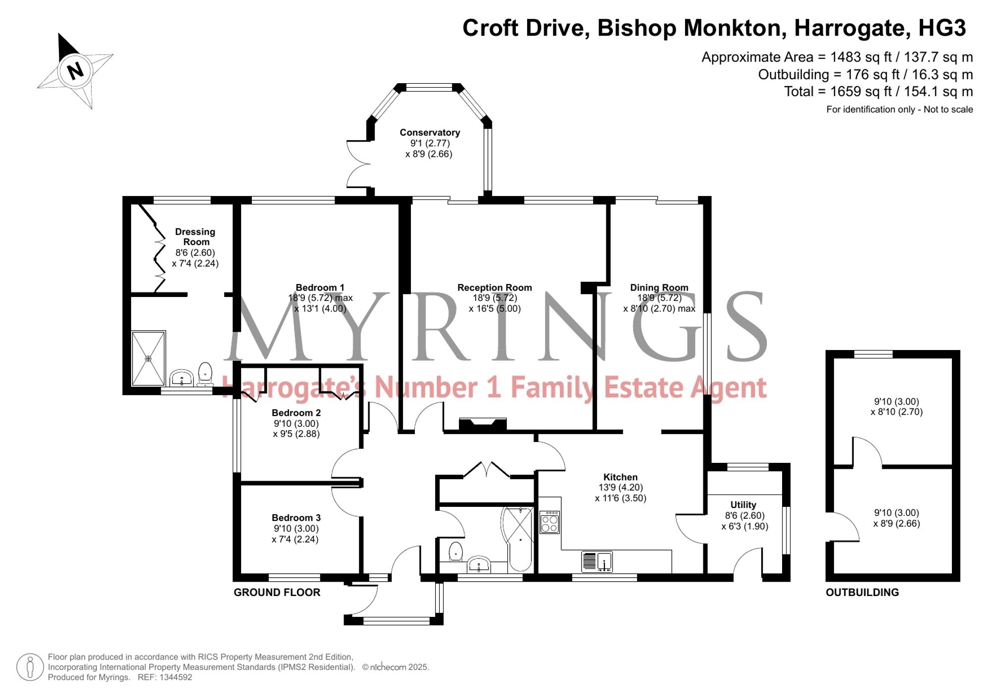 2 Meadow Croft Drive, Harrogate floorplan