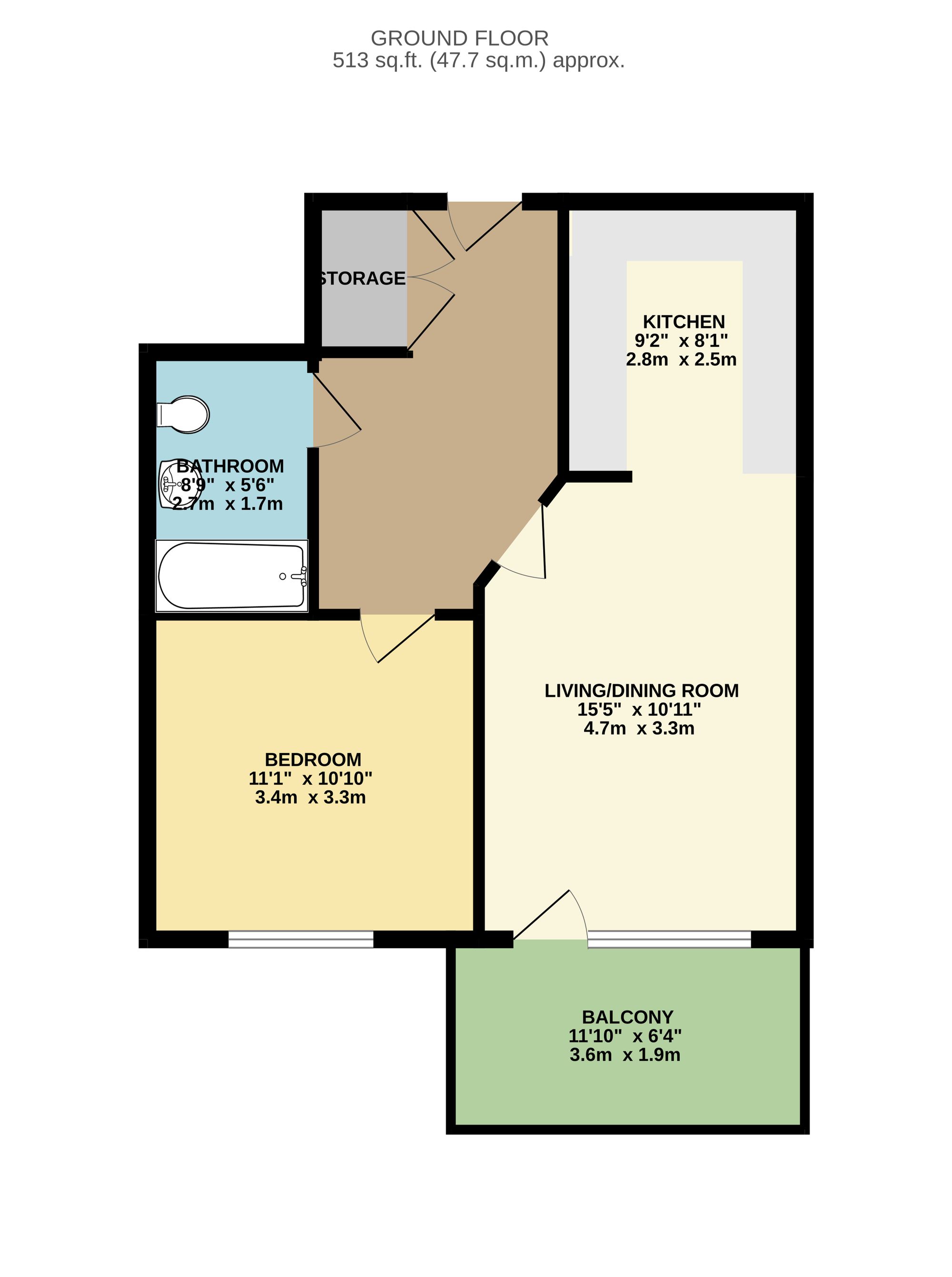 Flat 15, Lake View Court, Snodland floorplan