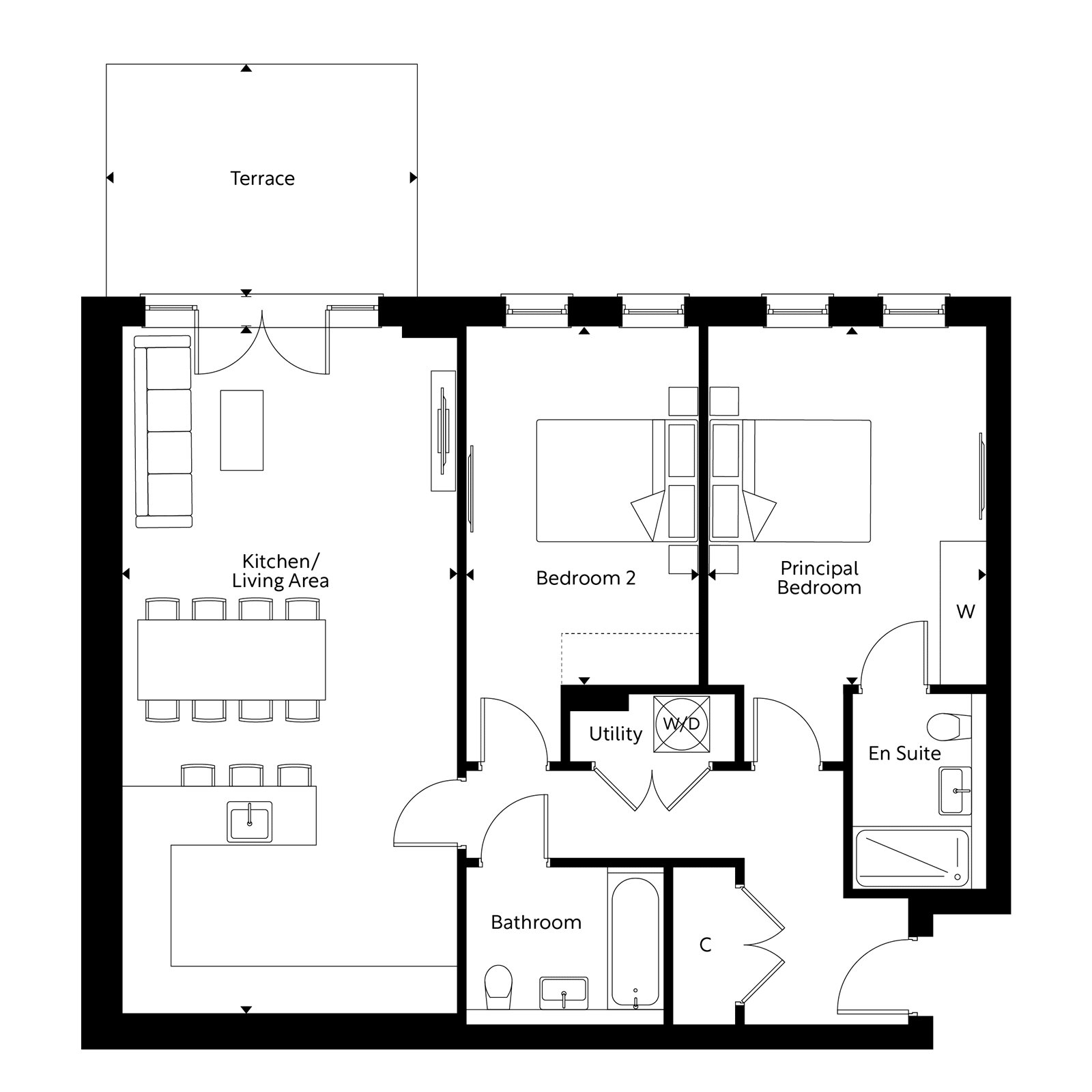 Riverside Gardens, Jubilee Gardens, Weybridge KT13, 2 bedroom flat for