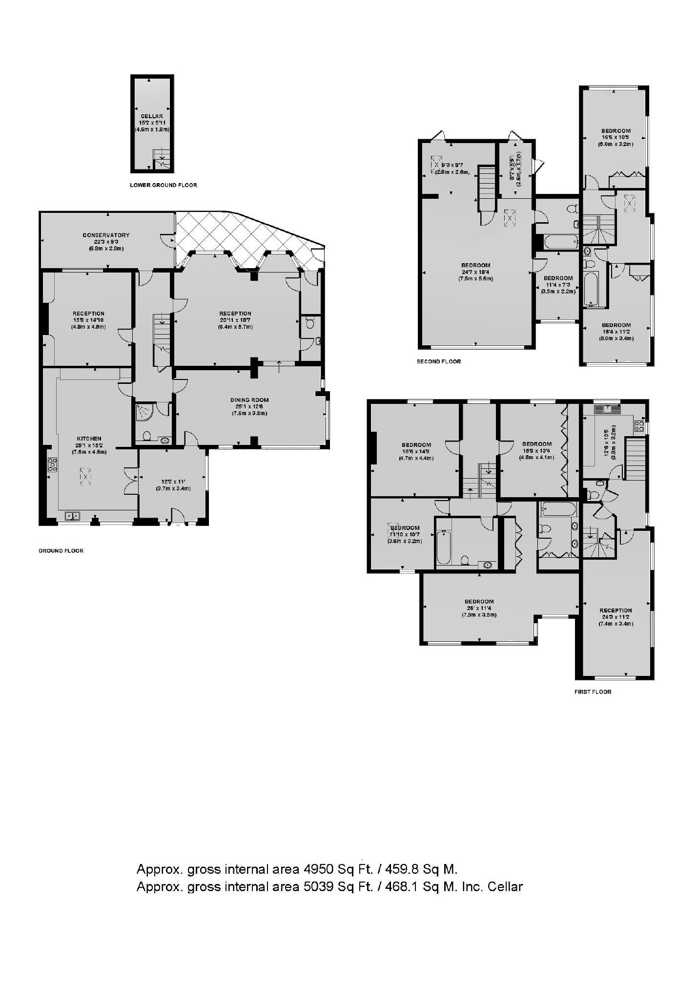 6, Surrey Crescent, London floorplan