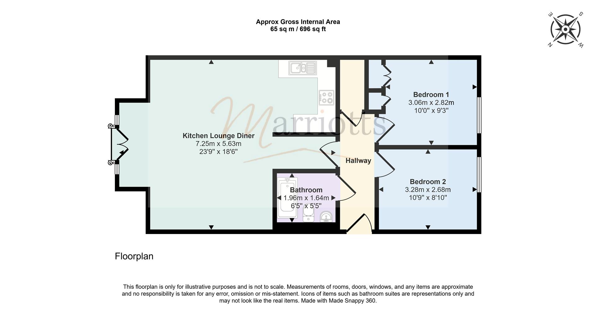 Apartment 148, Gardenia House, Nottingham floorplan