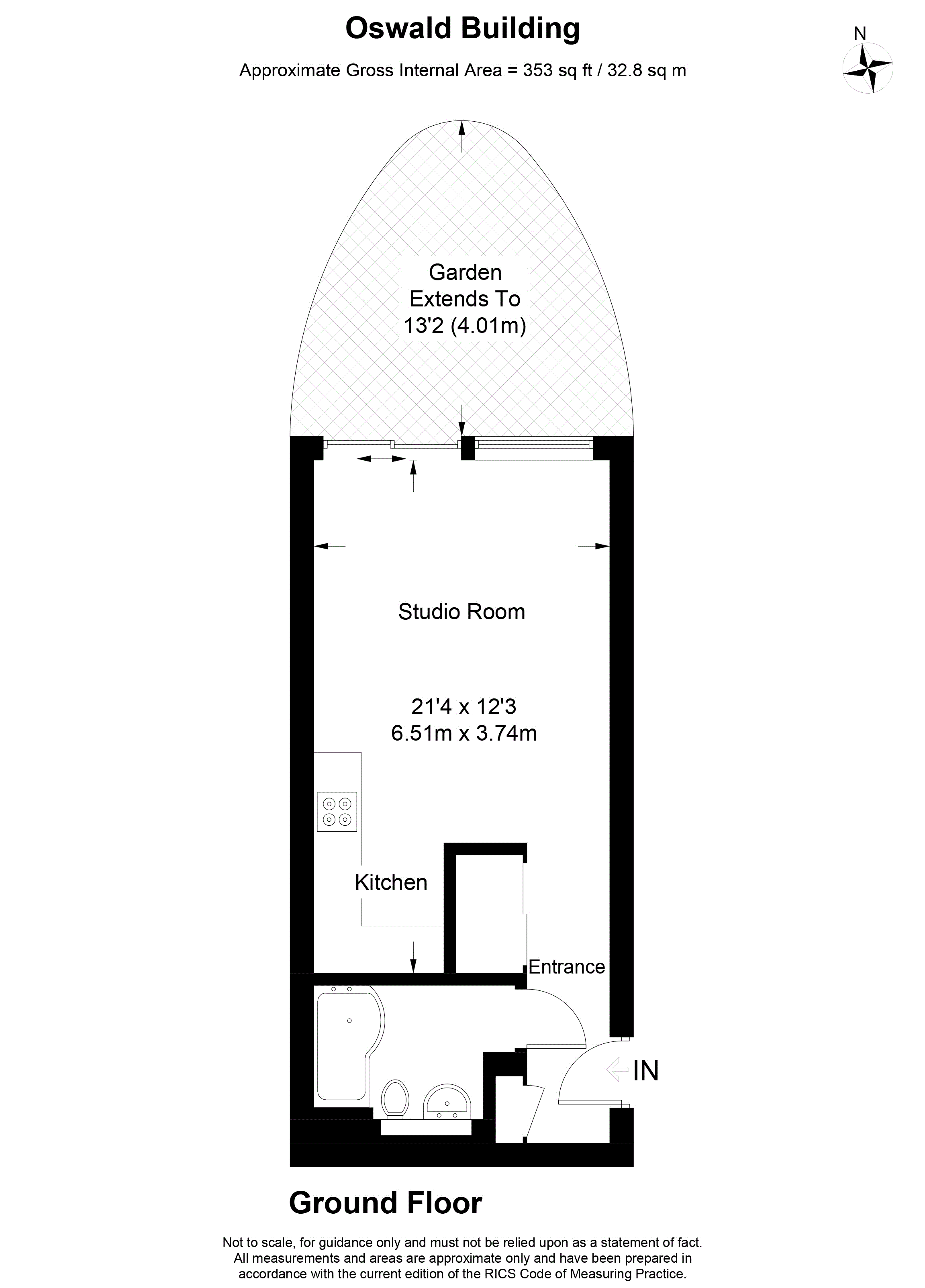 96, Oswald Building, London floorplan